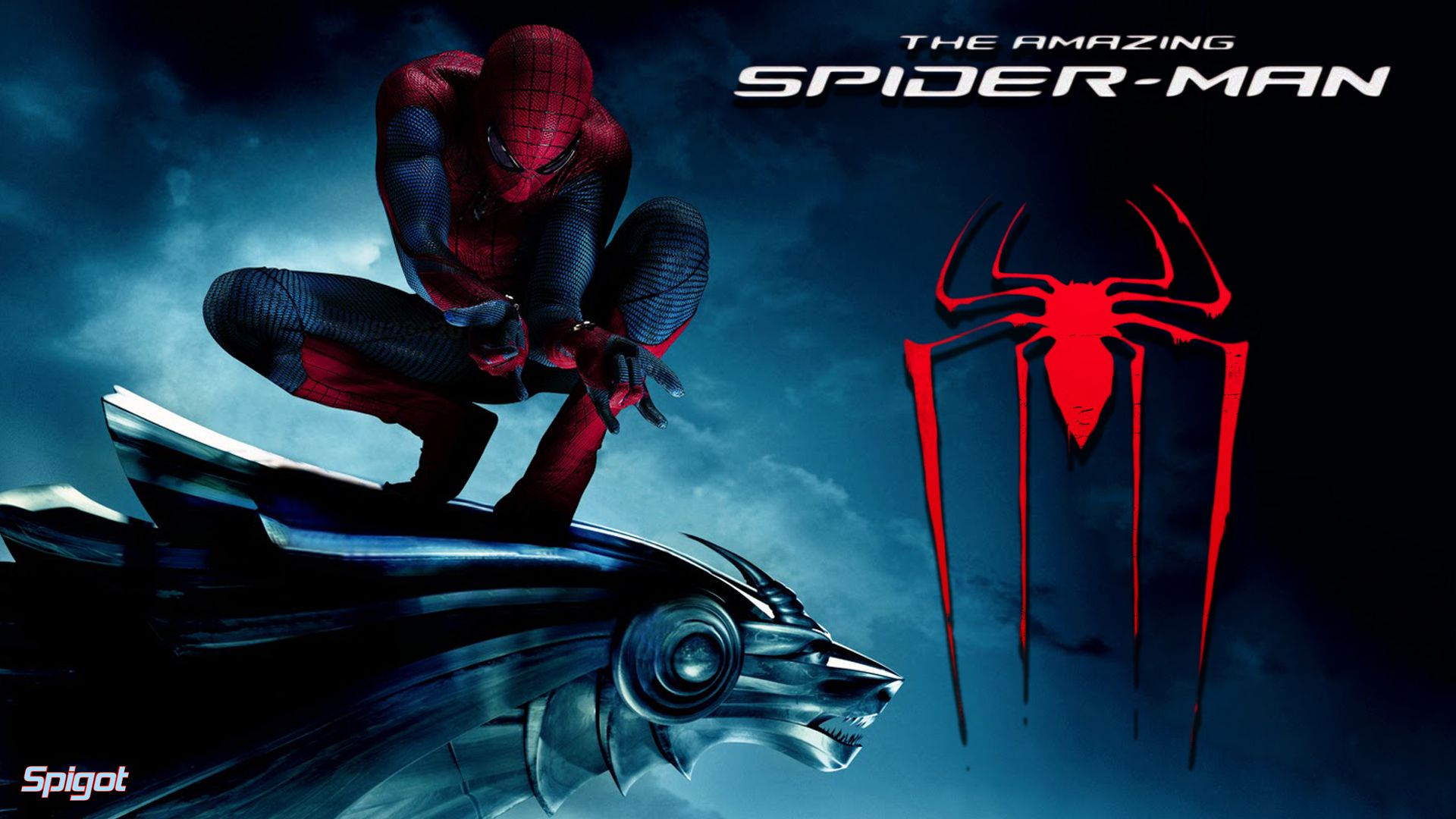 Spider-Man su statua gargoyle, 1920x1080 1080p, PC Desktop