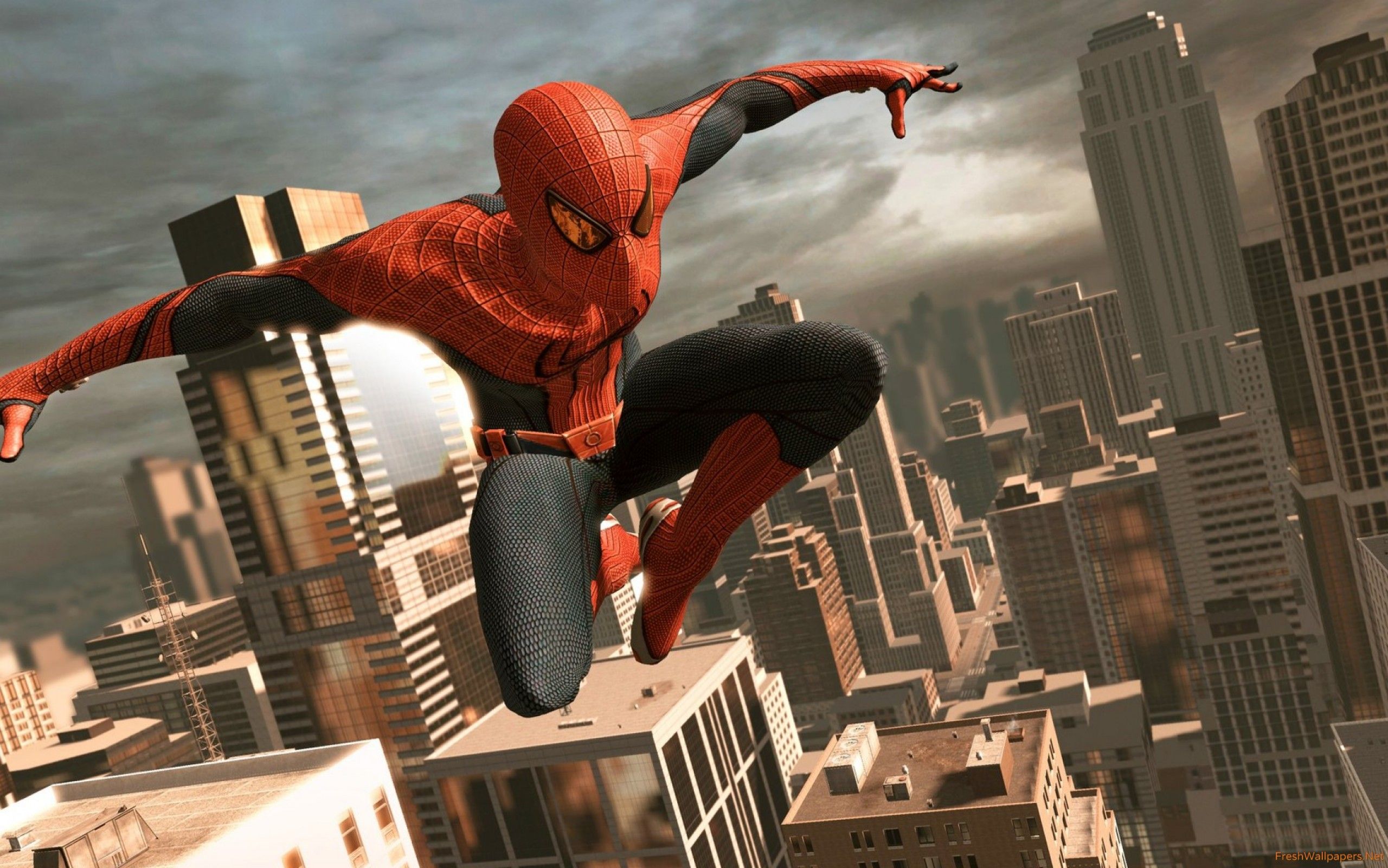 Spider-Man salta tra grattacieli, 2560x1600 WQXGA, PC