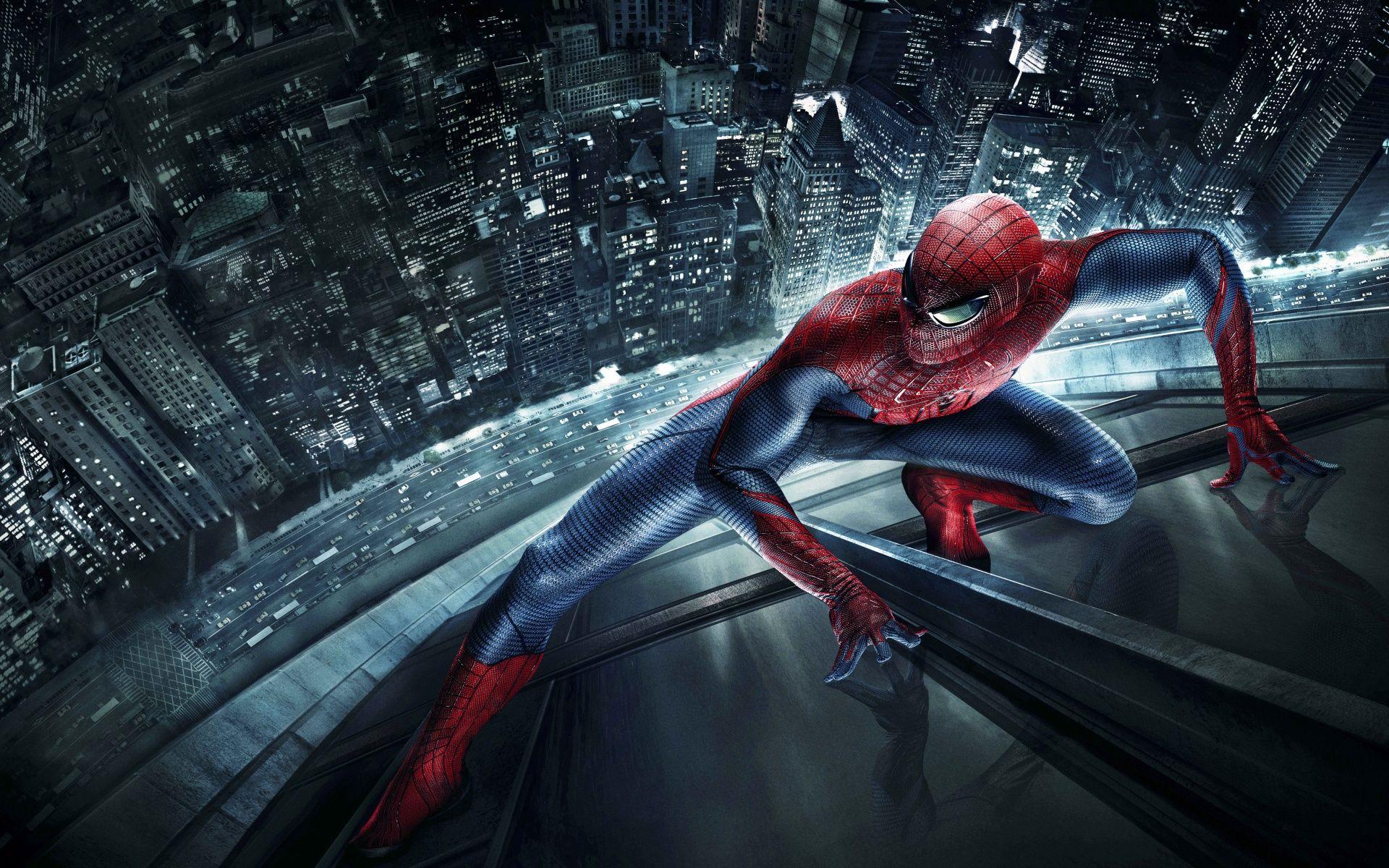 Spider-Man su grattacielo notturno, 1920x1200 WUXGA, iMac