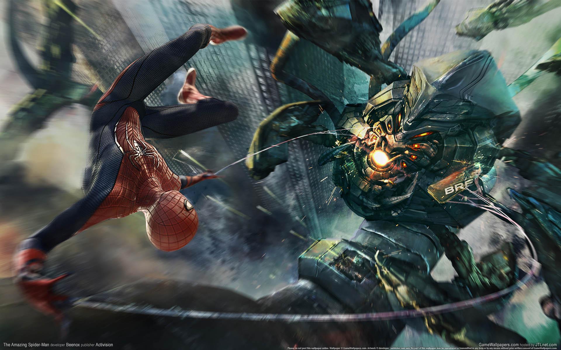 Spider-Man contro Lizard robot, 1920x1200 WUXGA, PC