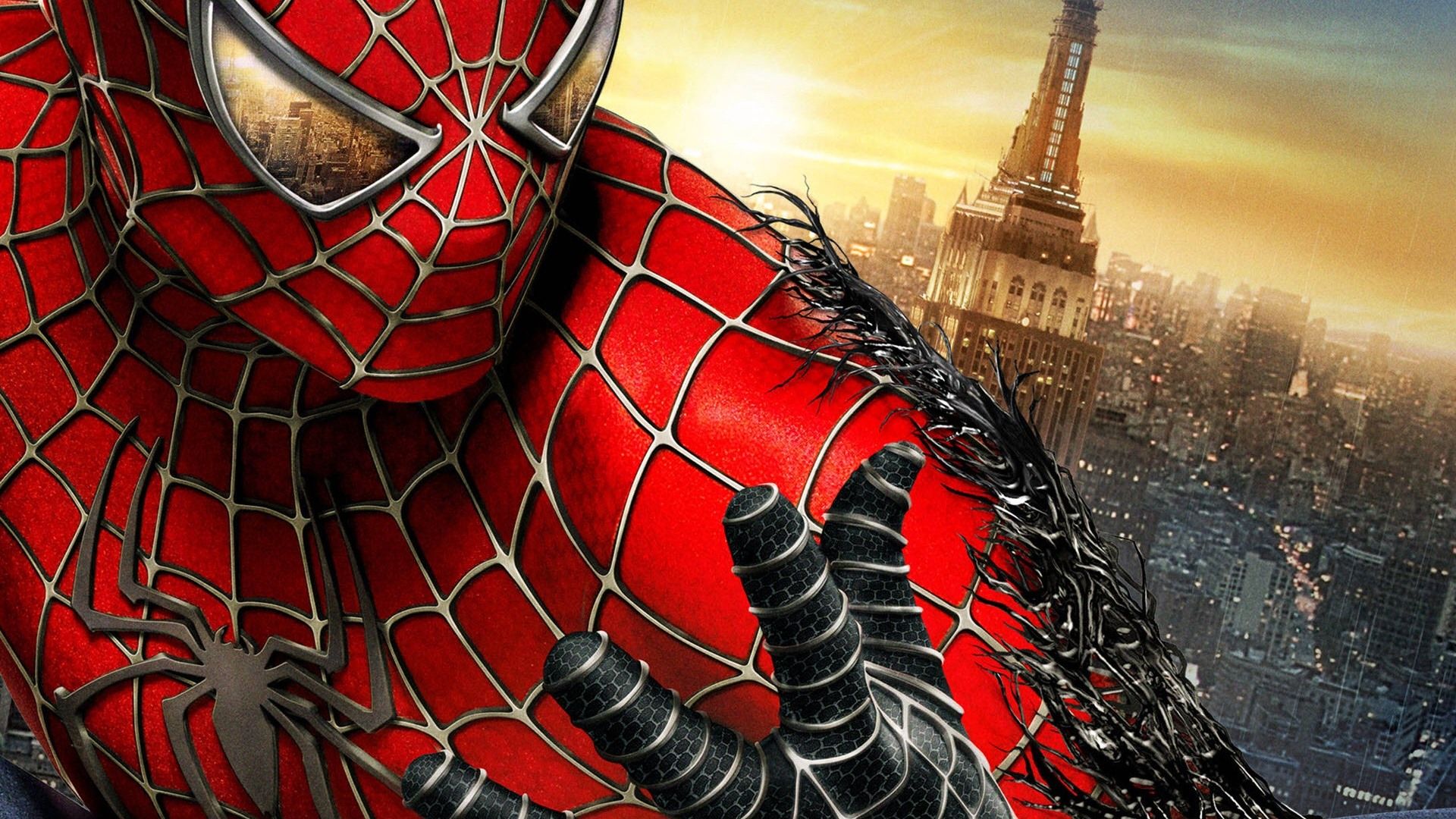 Spider-Man con Torre Eiffel, monumento, 1920x1080 Full HD 1080p, Laptop