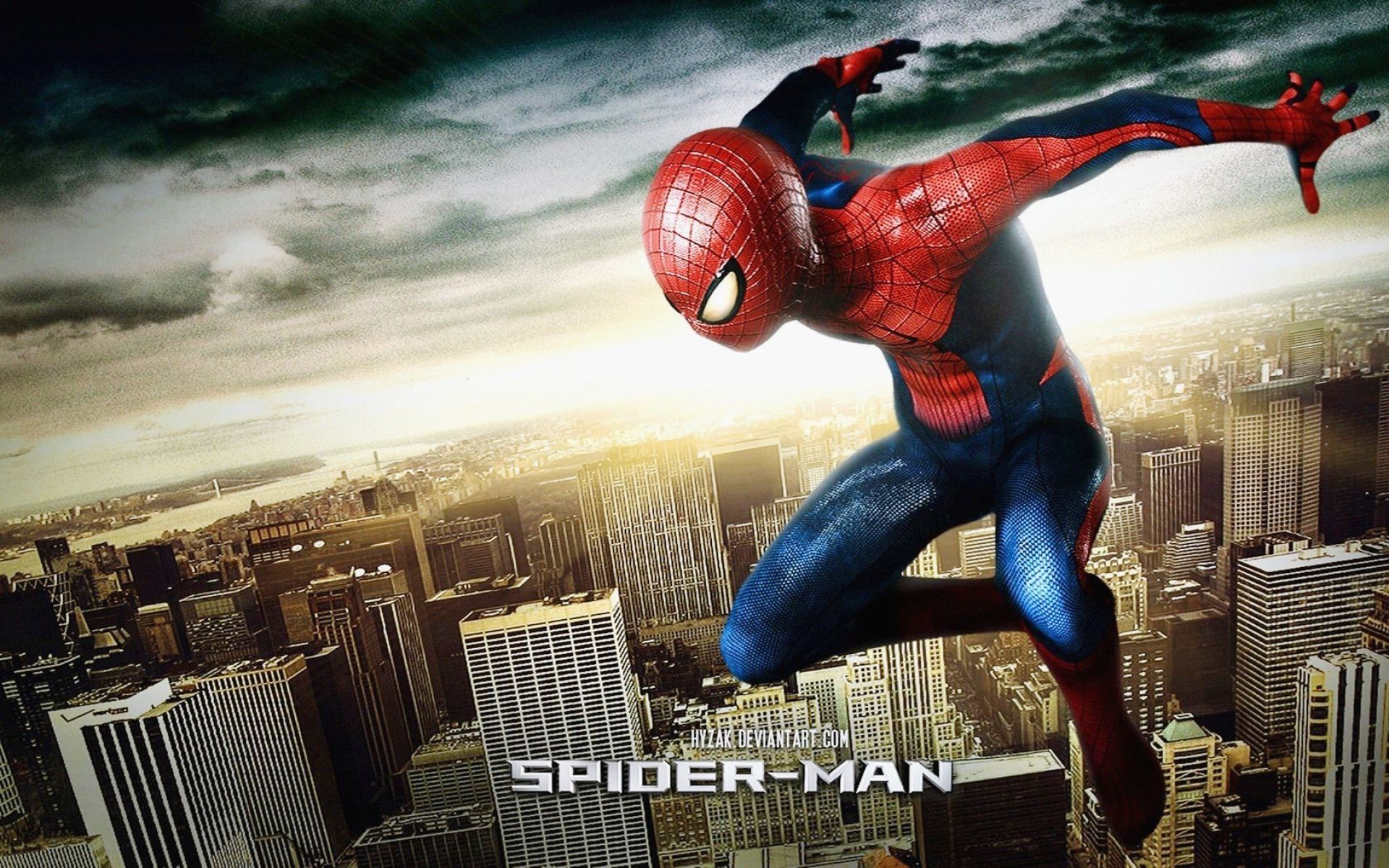 Spider-Man in salto sulla città, 1920x1200 WUXGA, Laptop