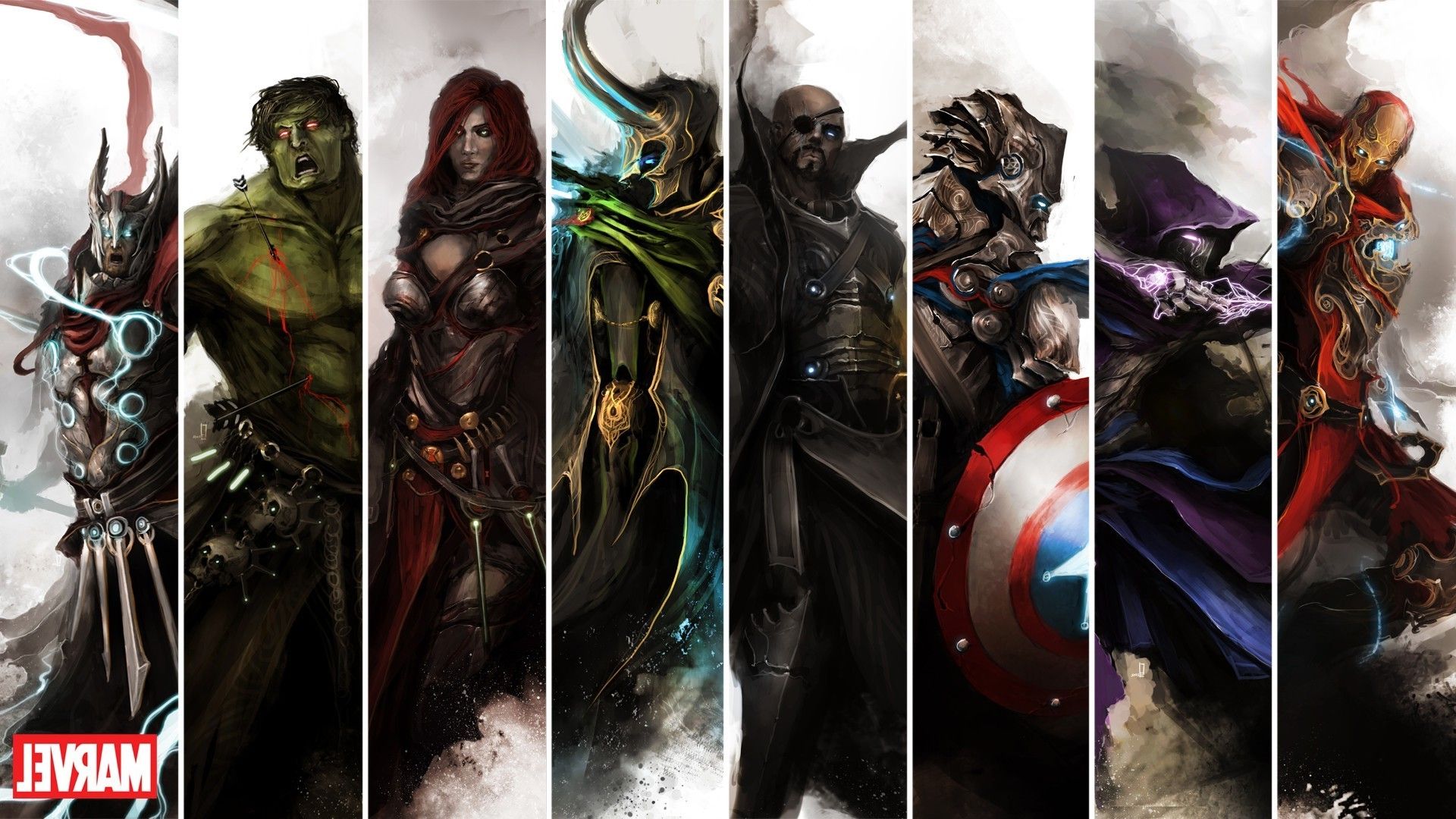Personaggi Marvel stile fantasy, 1920x1080 Full HD 1080p, PC Desktop