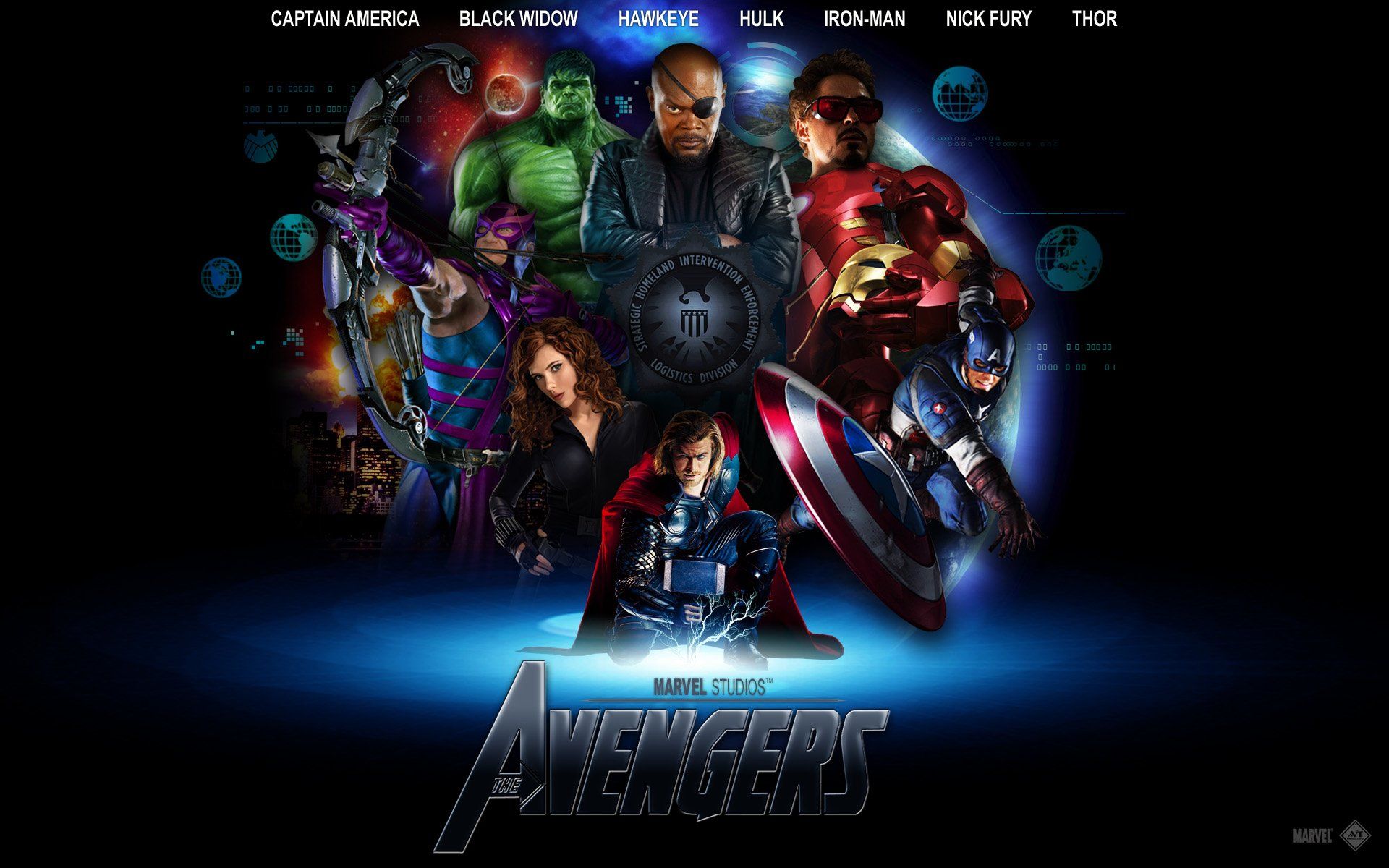 Poster personaggi The Avengers, 1920x1200 Full HD+ WUXGA, PC