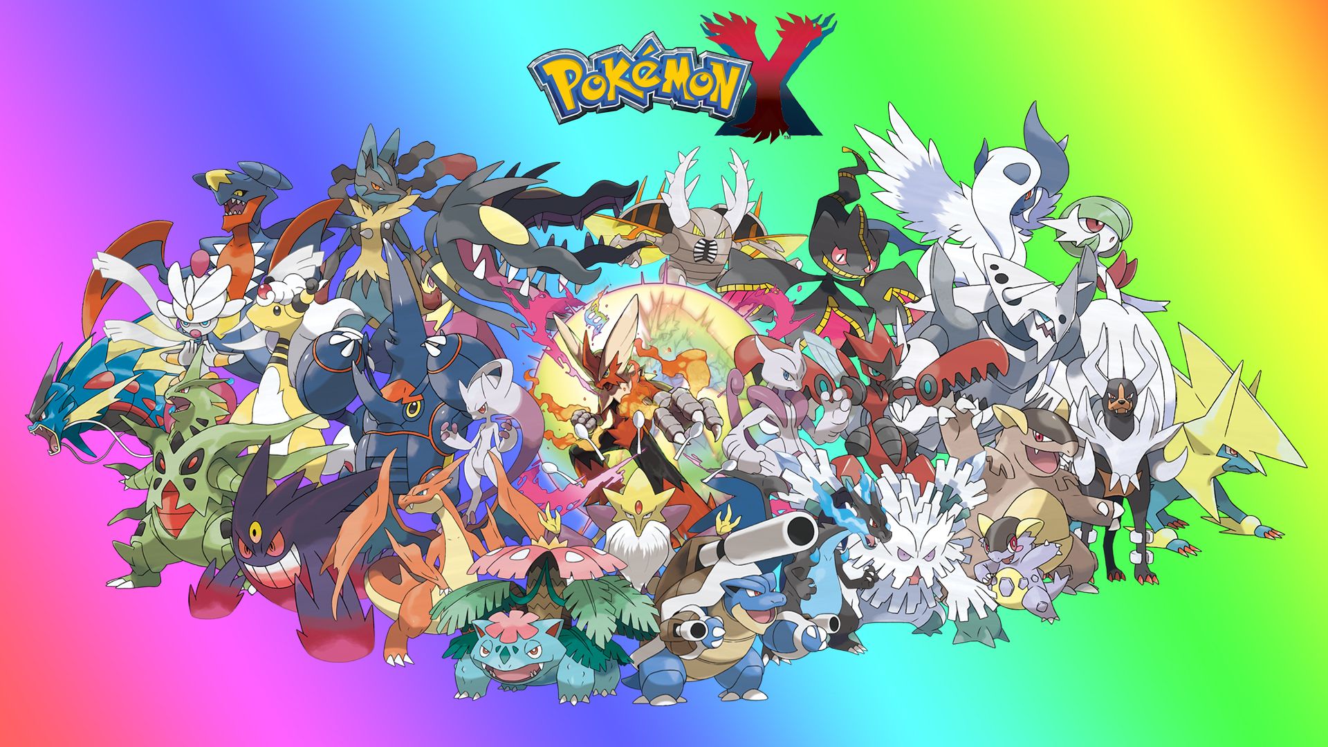 Pokémon multicolore sfondo arcobaleno, 1920x1080 Full HD, PC Desktop