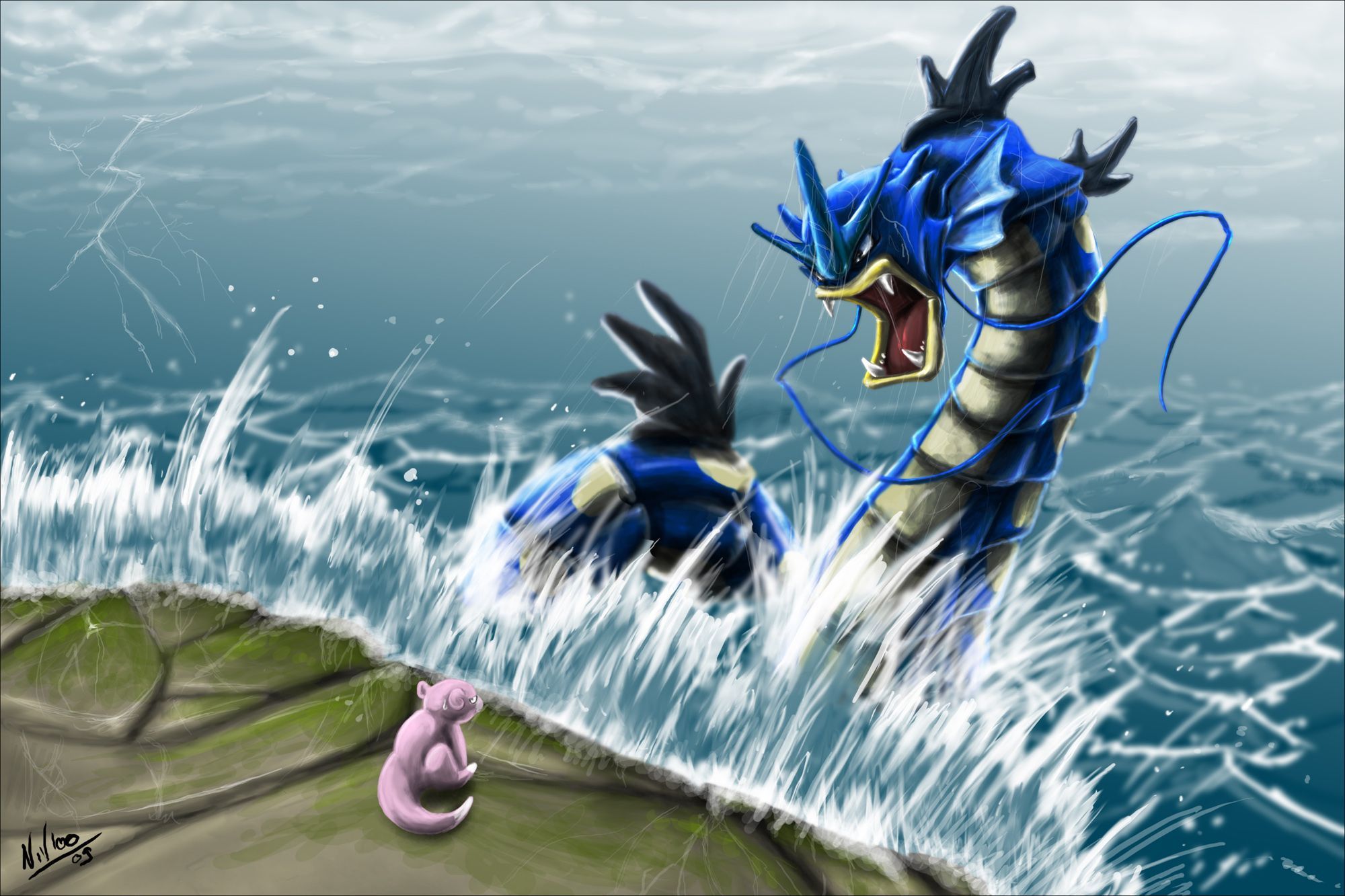 Gyarados e Rattata mare, 2000x1333 alta risoluzione, Desktop