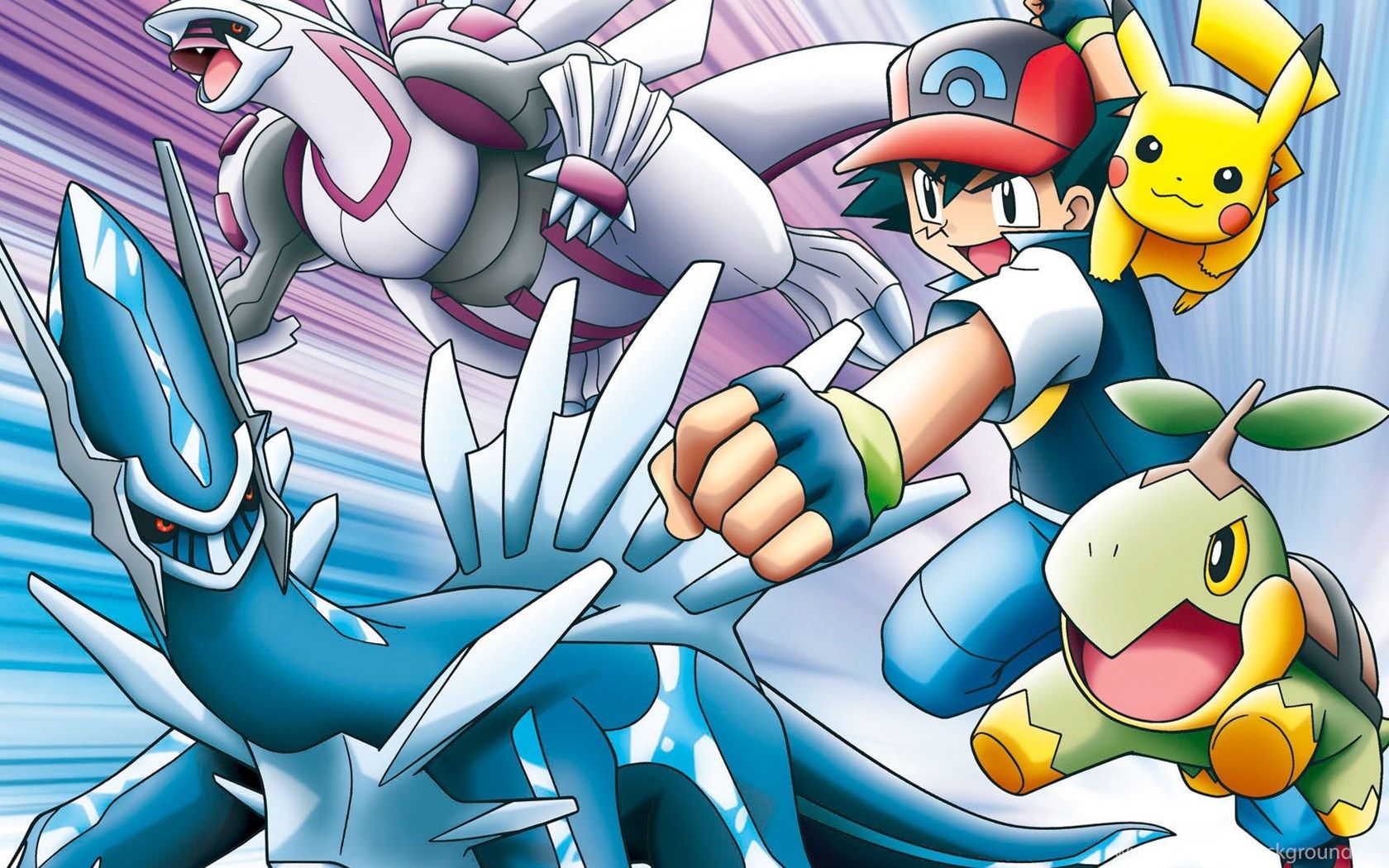 Ash, Pikachu e Dialga Pokémon, 1680x1050 HD, PC