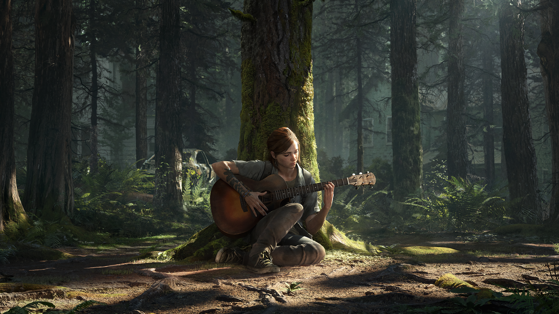 Ellie chitarra foresta The Last of Us, 1920x1080 Full HD, PC