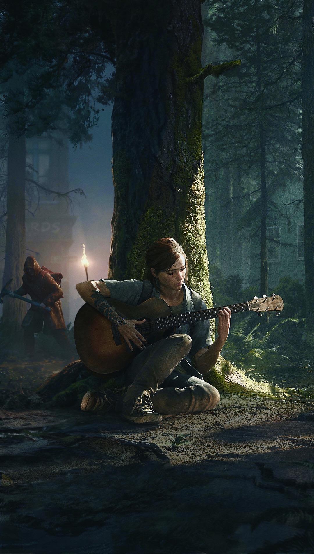 Ellie chitarra foresta notturna, 1080x1903 Full HD Verticale, Realme