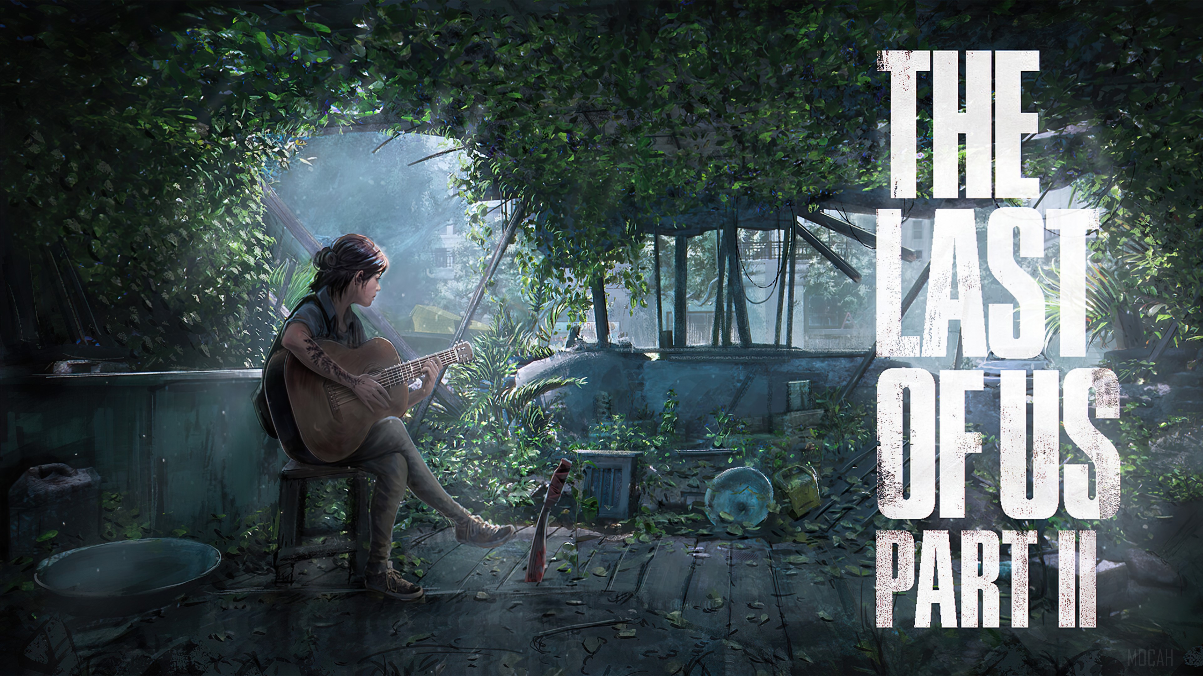 Ellie con chitarra, The Last of Us, 3840x2160 UHD, PC 4K