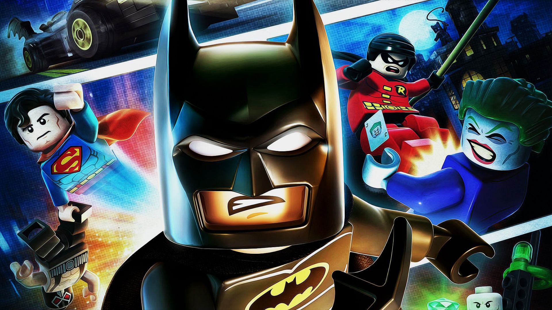 Lego Batman e personaggi DC, DC Comics, 1920x1080 Full HD, PC