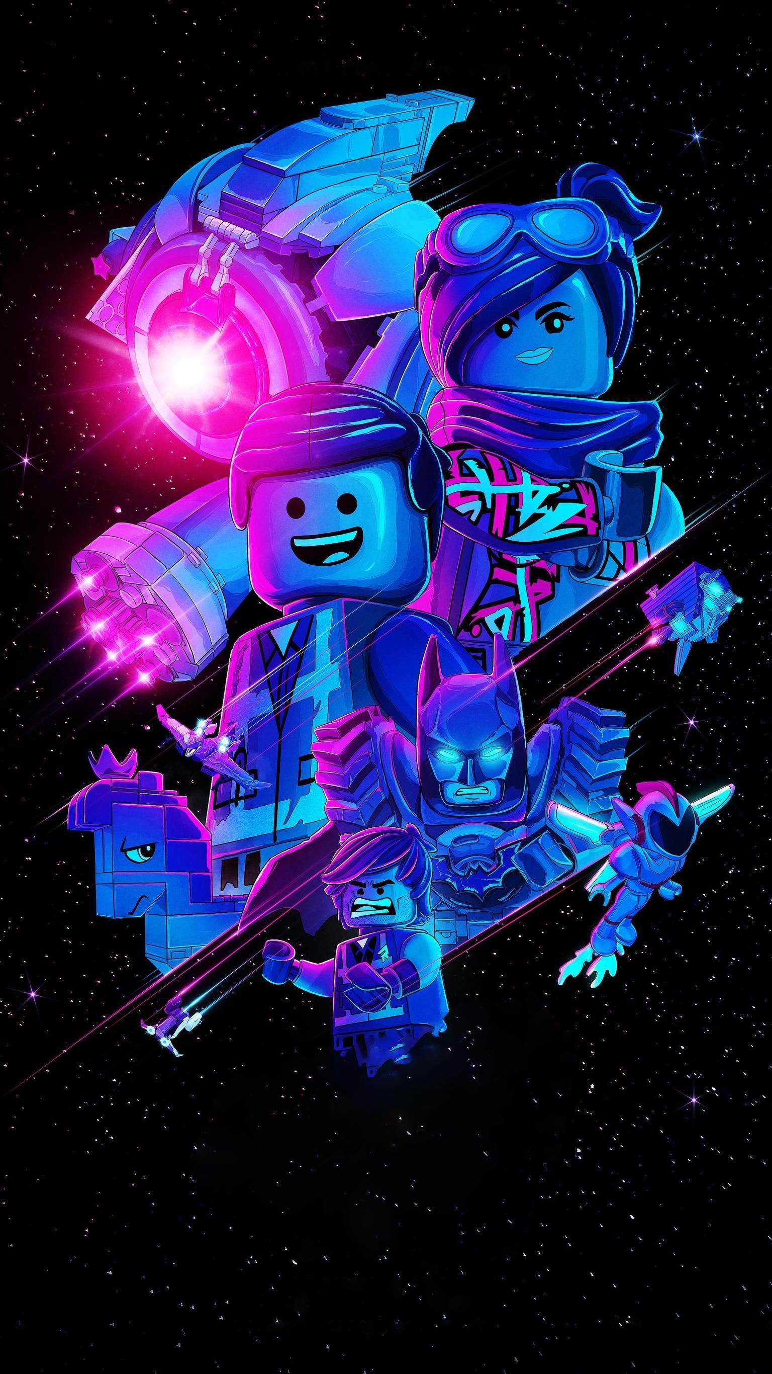 Personaggi LEGO Movie 2 neon, 1536x2732 Full HD Verticale, Realme