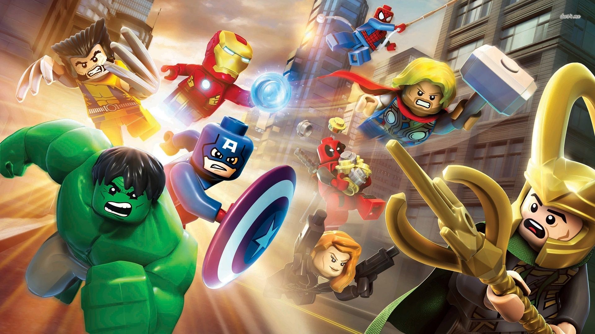 Avengers personaggi LEGO, supereroi, 1920x1080 Full HD, Laptop