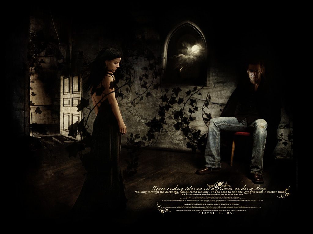 Coppia stanza buia oscura, 1024x768 HD, Desktop
