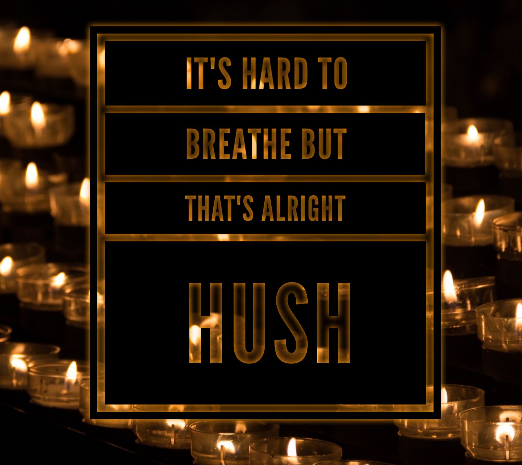 Candele accese con testo canzone, 2048x1826 2K, Desktop