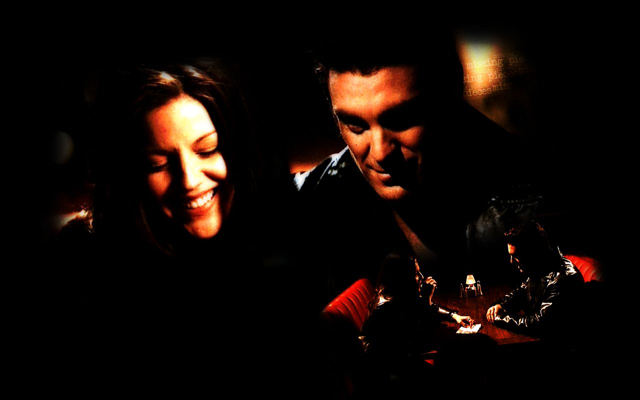 Uomo e donna sorridenti buio, 1280x800 HD, Desktop