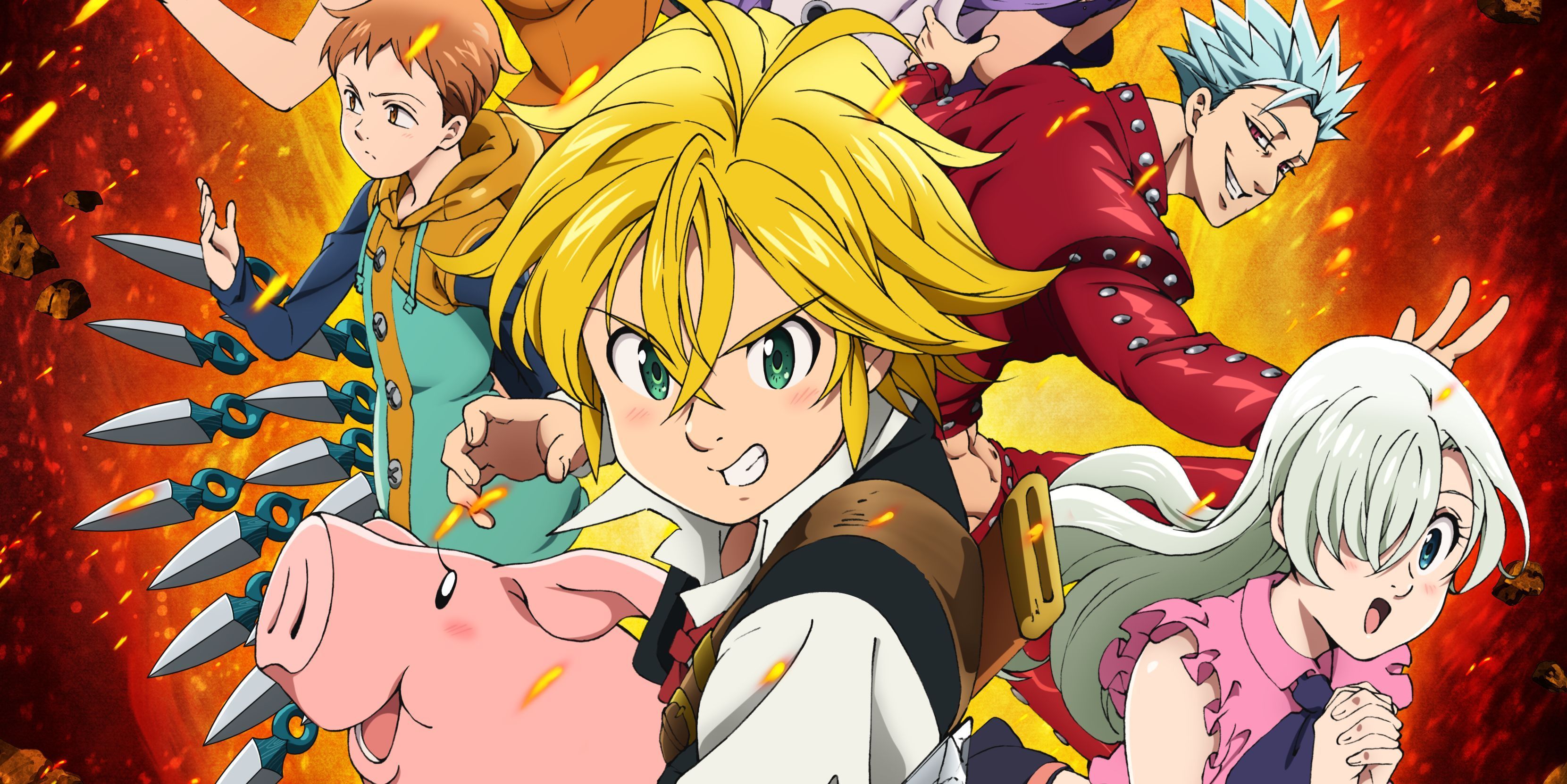 Seven Deadly Sins personaggi anime, 3321x1662 2K+, Desktop