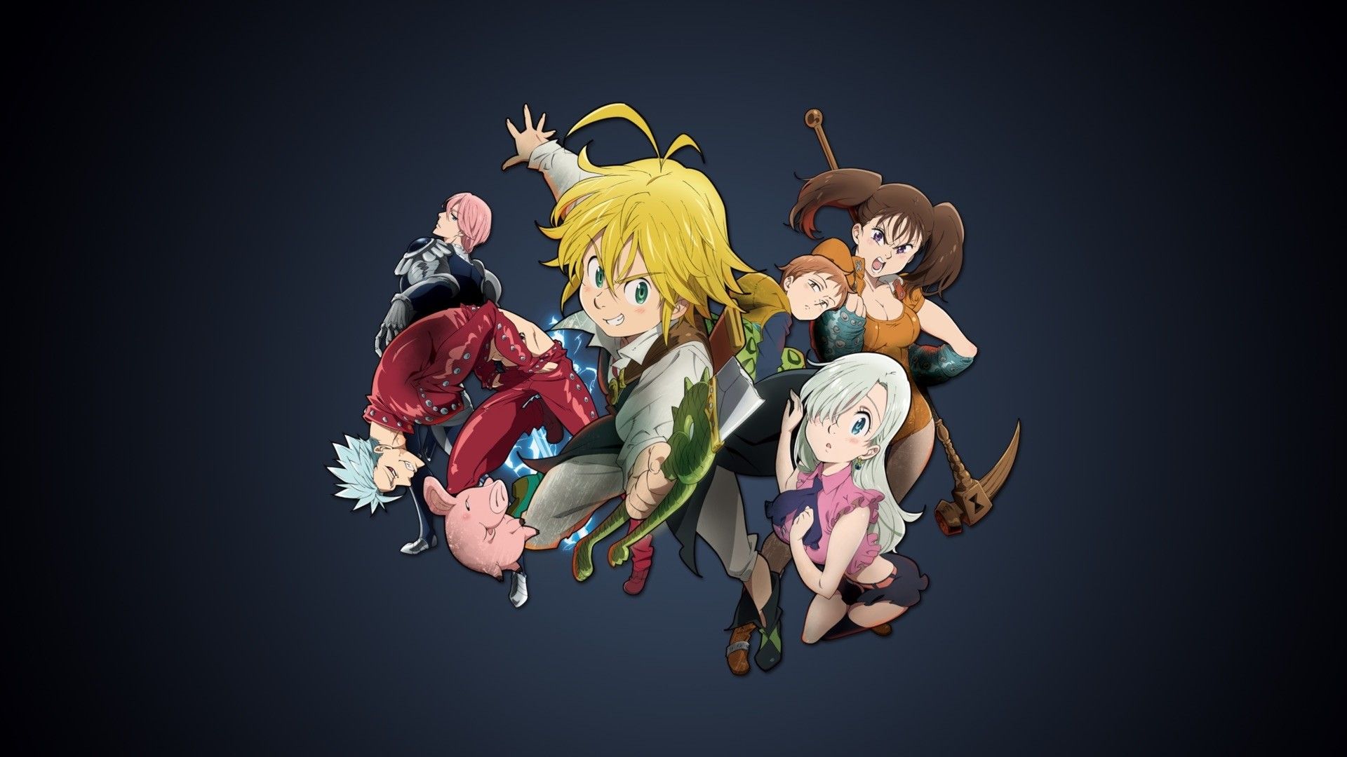 The Seven Deadly Sins personaggi anime, 1920x1080 Full HD 1080p, PC