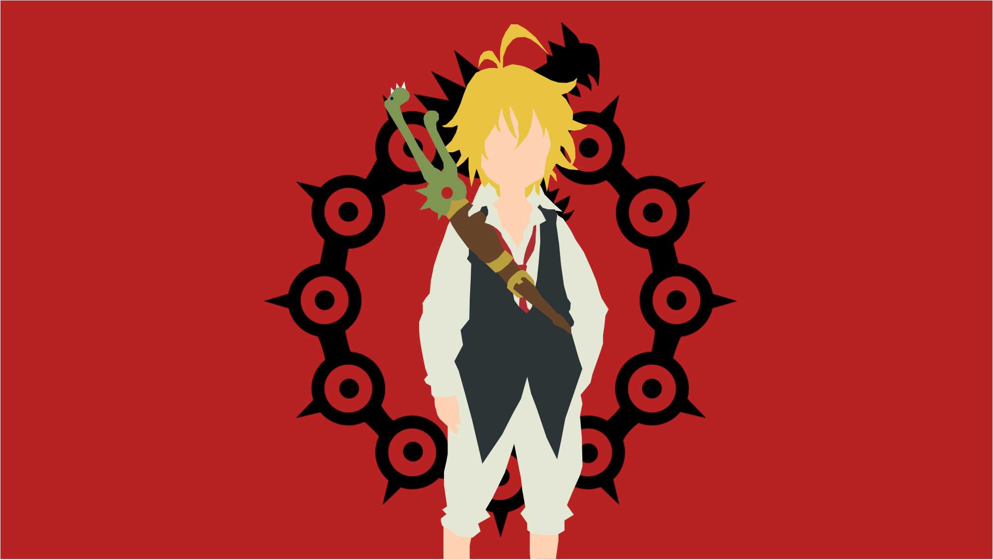 Meliodas Seven Deadly Sins minimalista, 2002x1129 alta risoluzione, Desktop