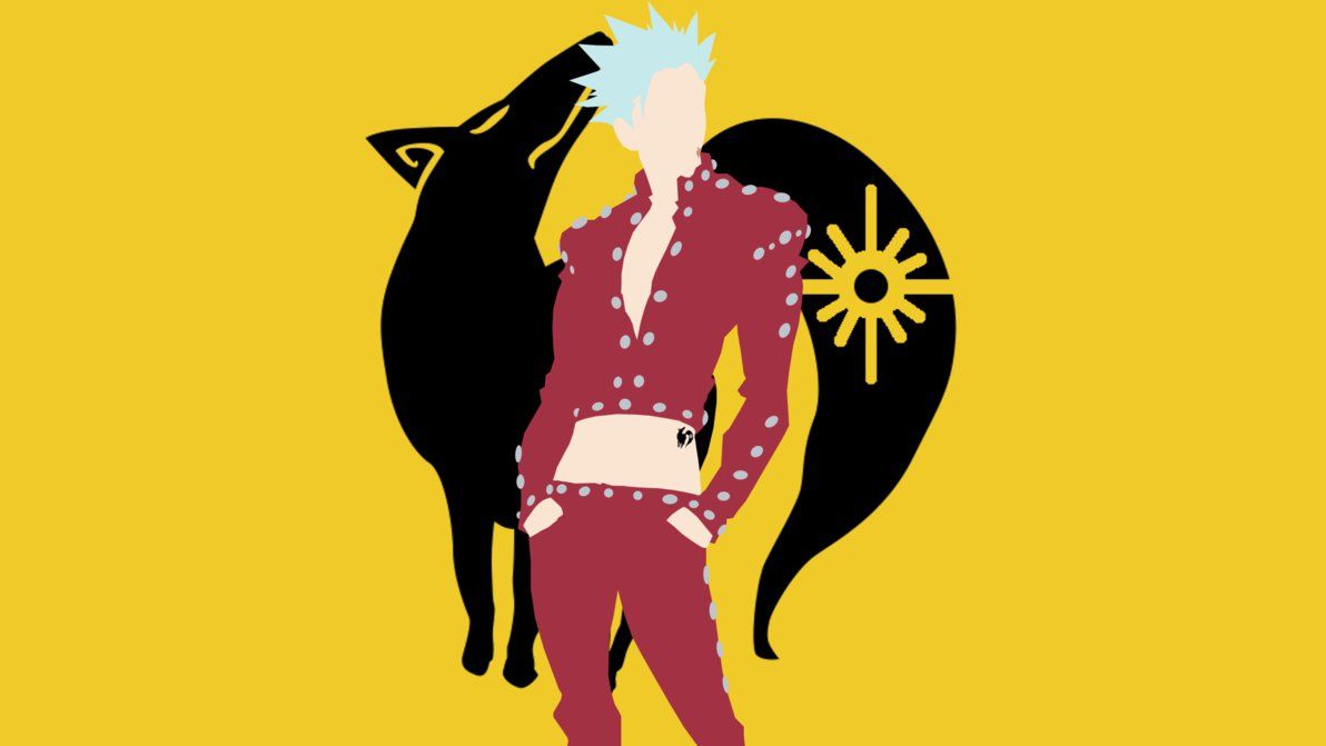Ban, Seven Deadly Sins, sfondo giallo, 1192x671 HD, Laptop