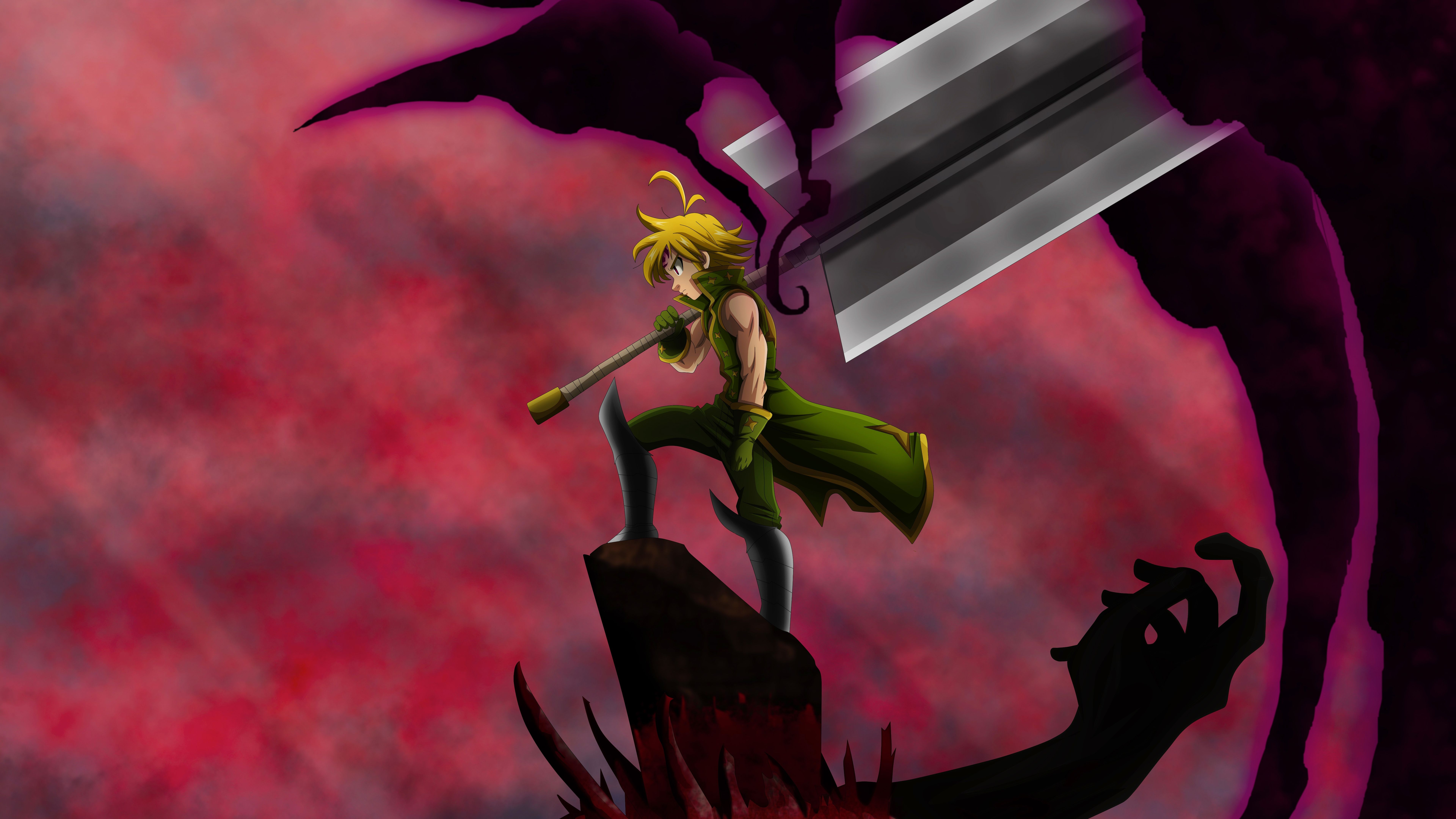 Meliodas Seven Deadly Sins demone, 7680x4320 Ultra HD, 4K TV