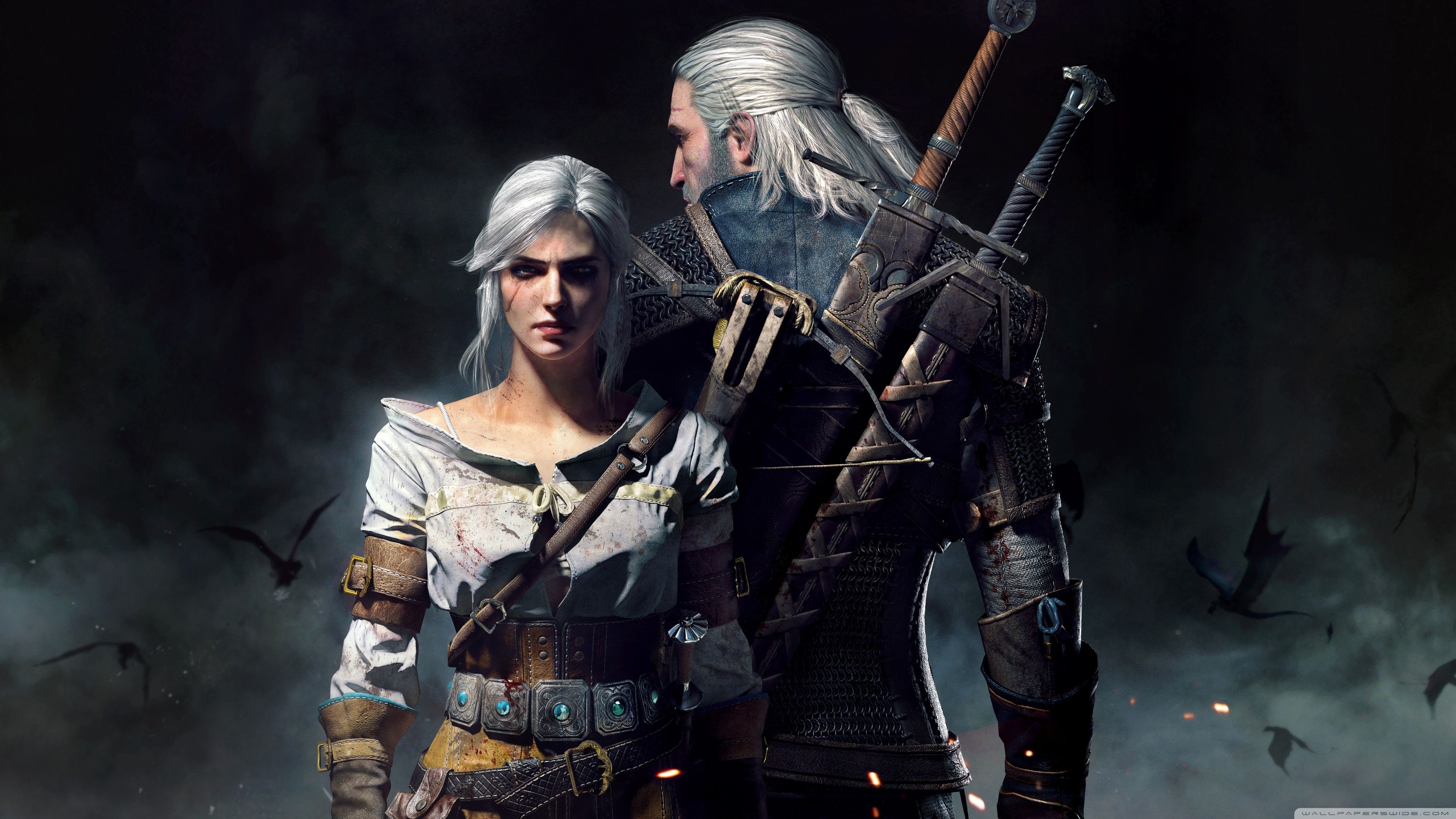 Geralt e Ciri, The Witcher, 3554x1999 WQXGA, Desktop
