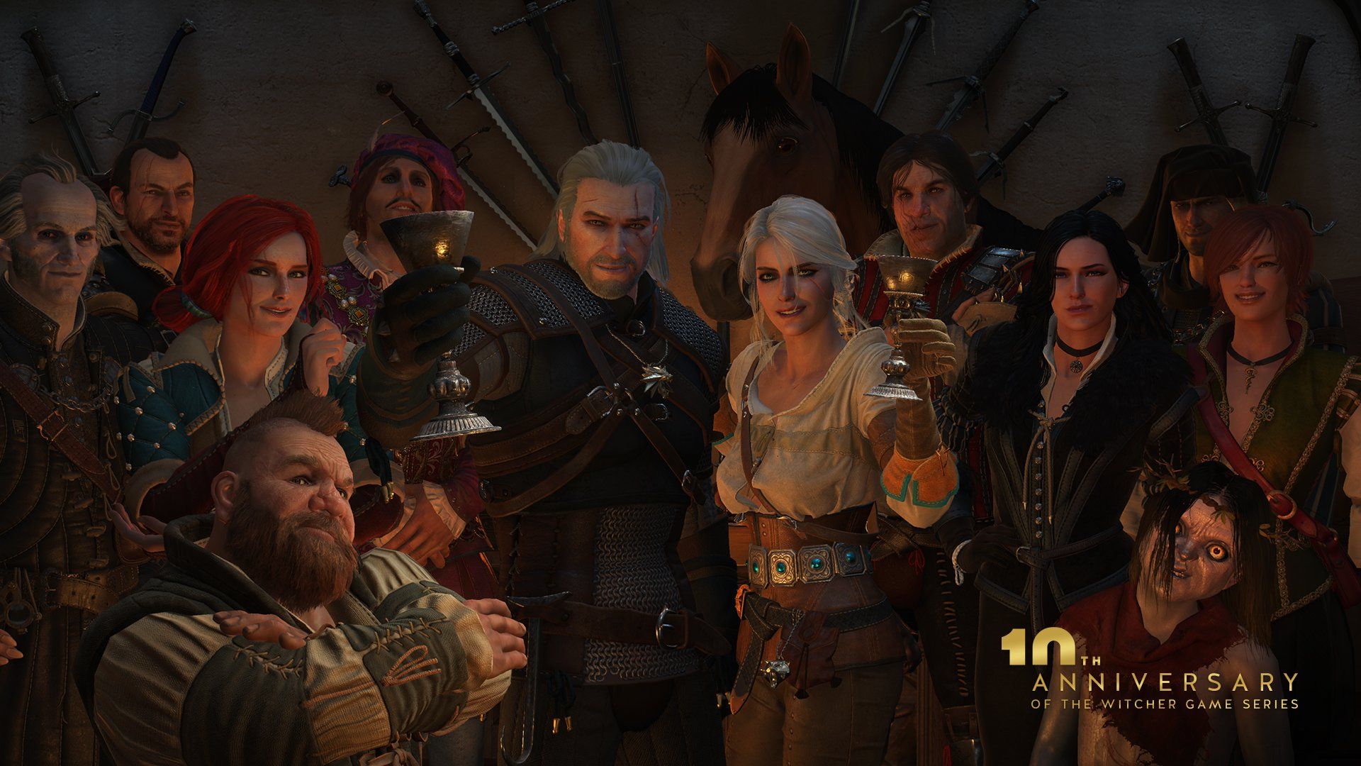 Personaggi The Witcher 10th Anniversary, 1920x1080 Full HD, Desktop