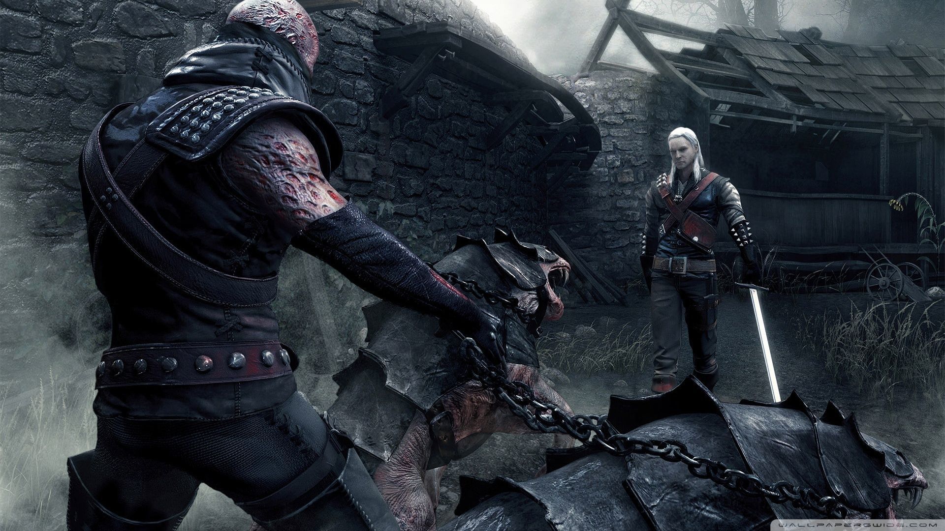 Geralt combatte mostro, Witcher, 1920x1080 Full HD 1080p, PC
