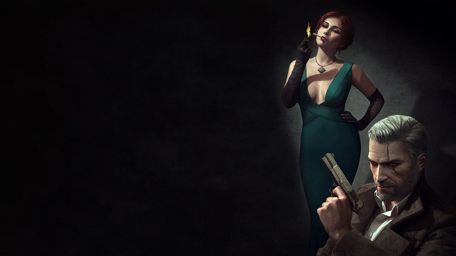 Geralt e donna, The Witcher, 1920x1080 1080p, Desktop
