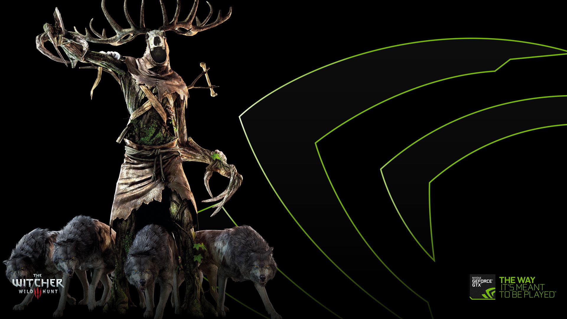 Leshen The Witcher con lupi, 1920x1080 Full HD, Laptop