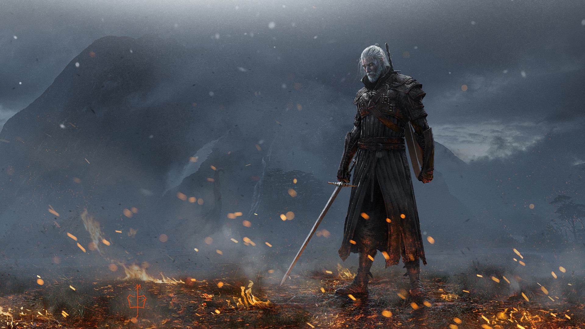 Geralt guerriero The Witcher, 1920x1080 Full HD 1080p, Desktop