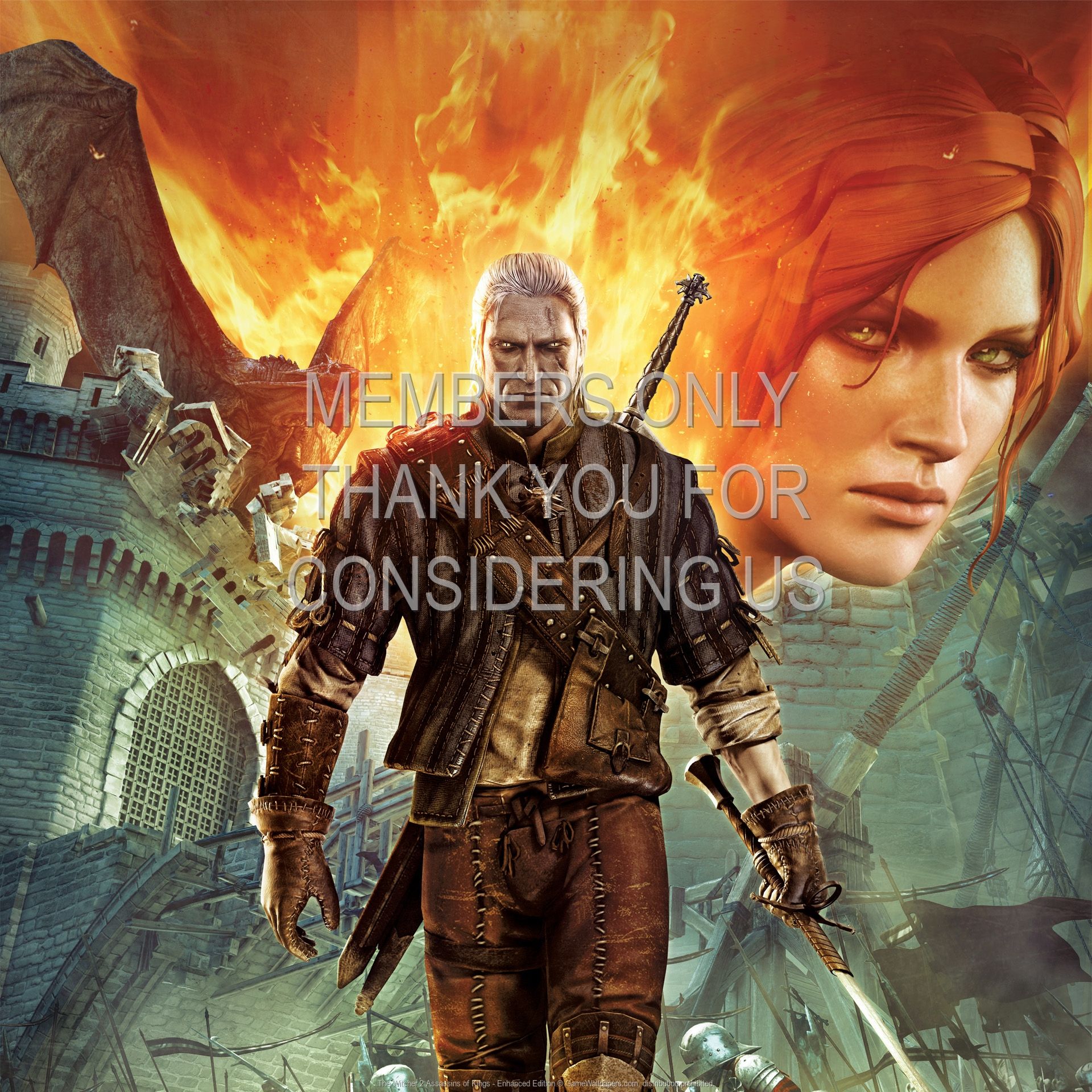 Geralt e Triss The Witcher 2, 1920x1920 WUXGA, Laptop
