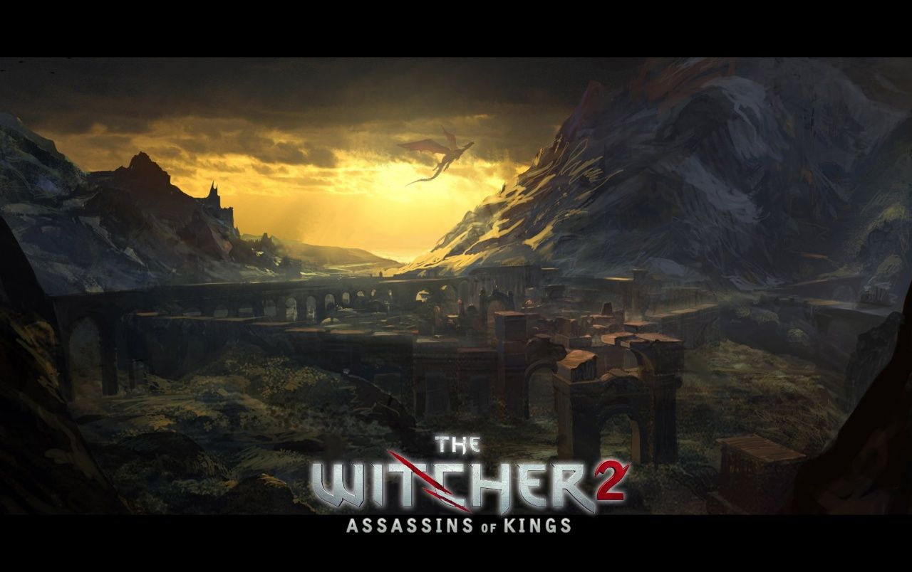 The Witcher 2 paesaggio fantasy, 1280x804 720p, PC