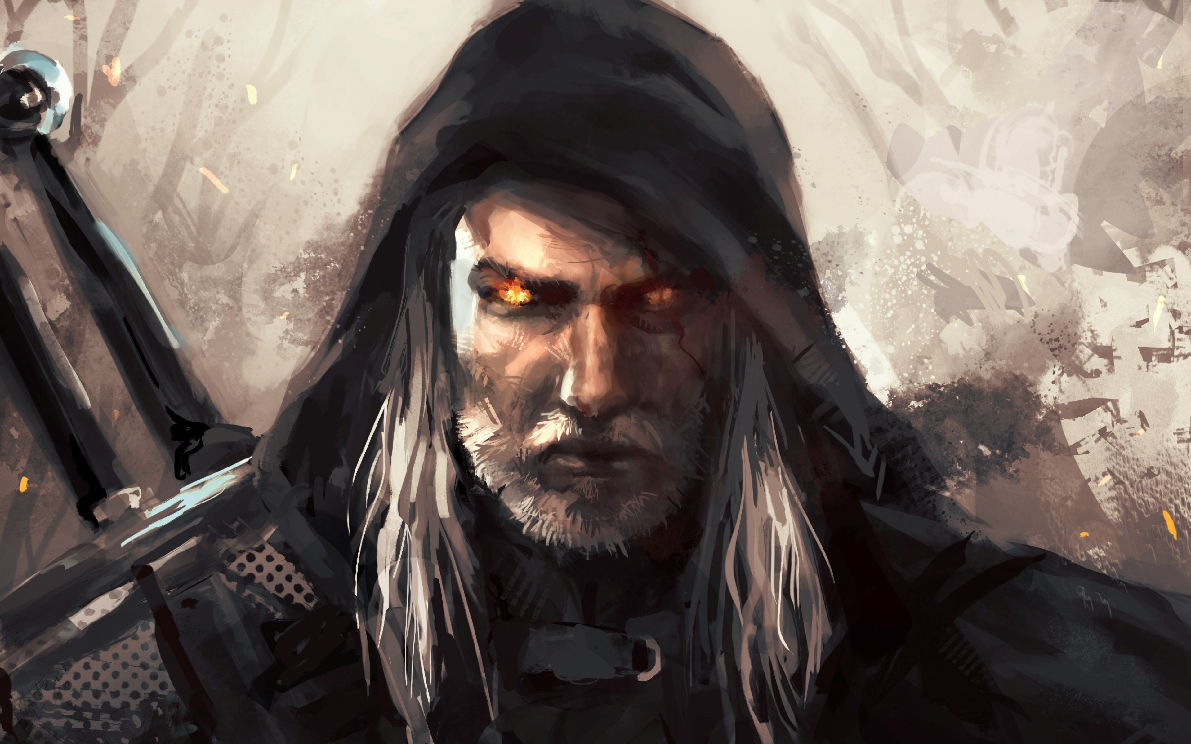 Geralt incappucciato The Witcher, 3840x2400 Ultra HD, 4K TV