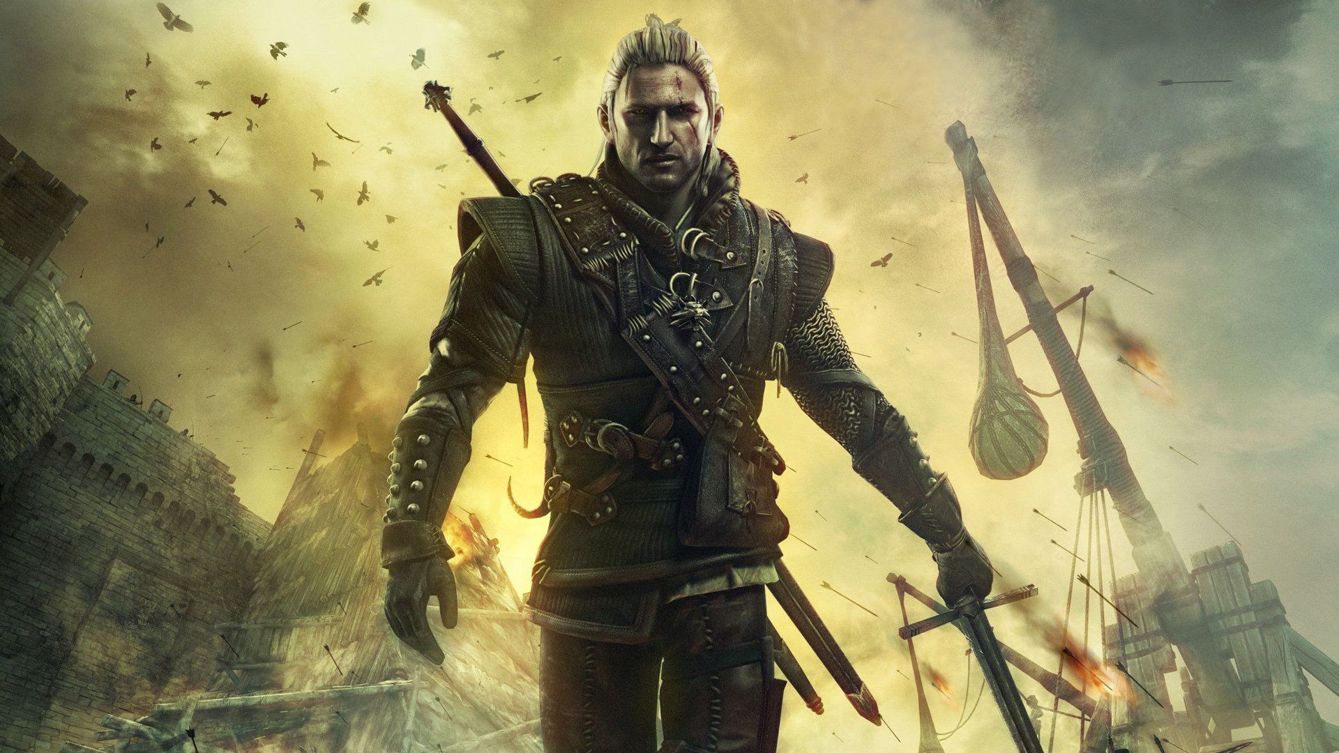 Guerriero Witcher scena battaglia, 1920x1080 Full HD, PC Desktop