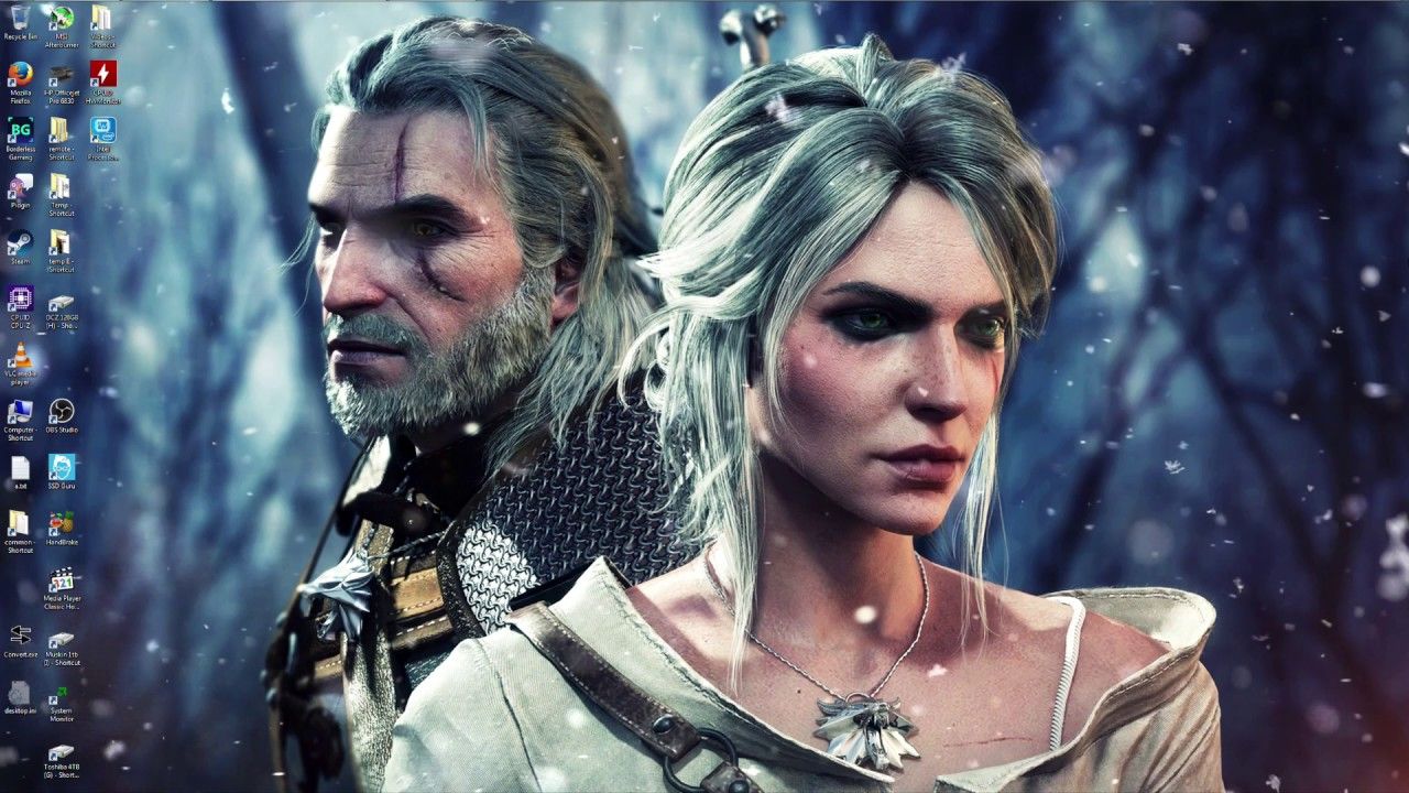 Geralt e Ciri, The Witcher, 1280x720 720p, PC
