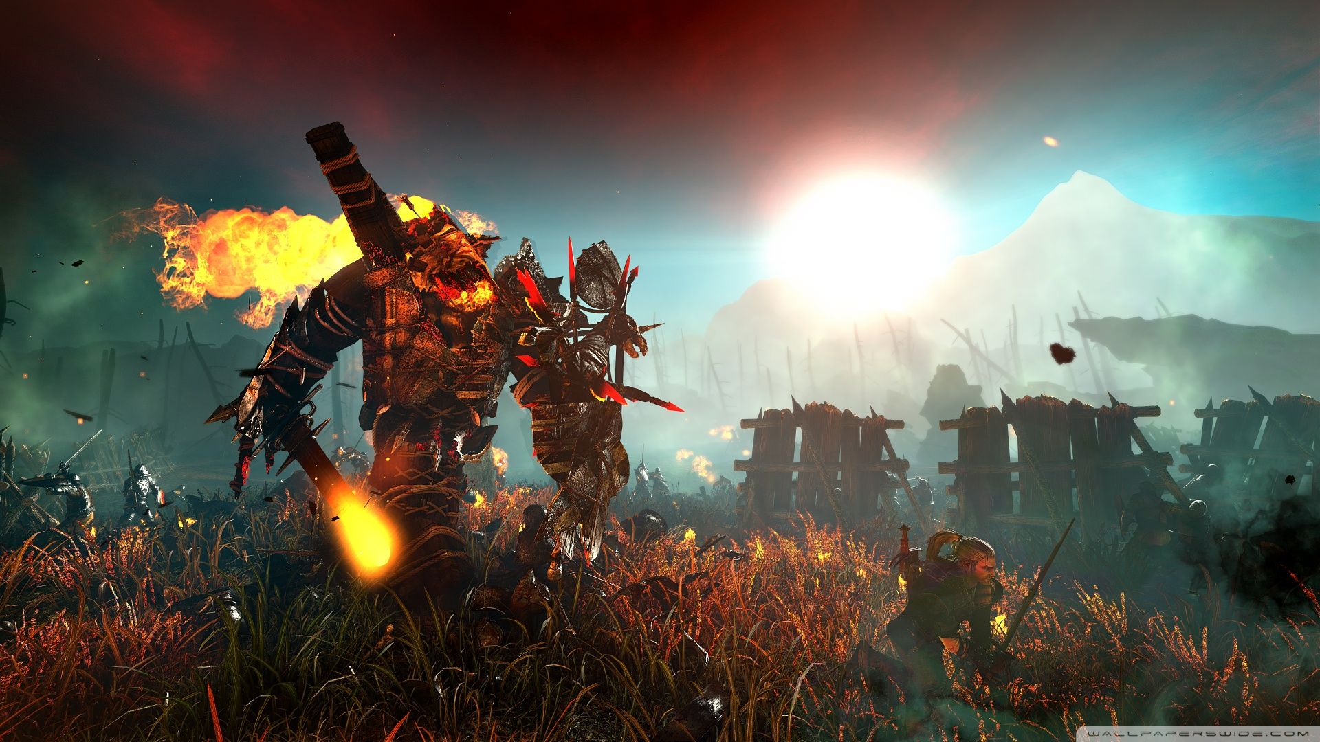 The Witcher 2 scena battaglia, 1920x1080 Full HD 1080p, Laptop