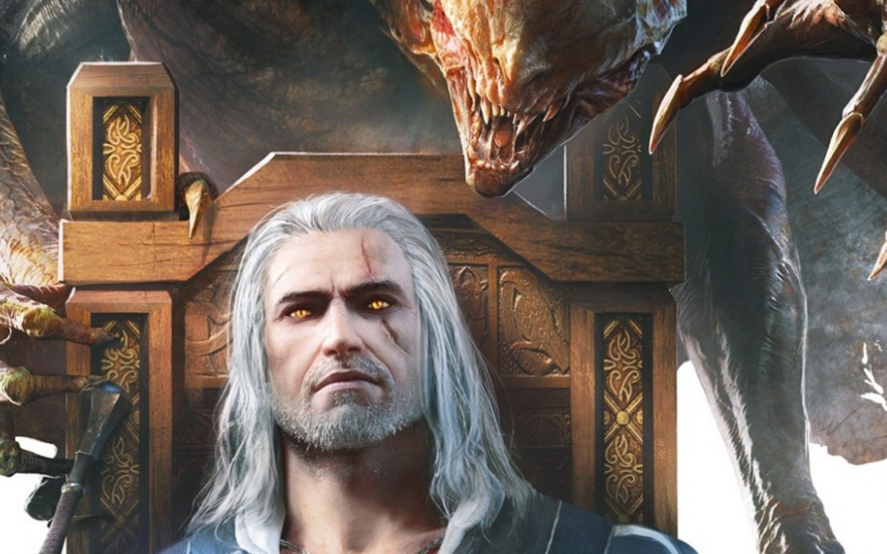 Geralt di Rivia con drago, 2880x1800 2K, MacBook Pro