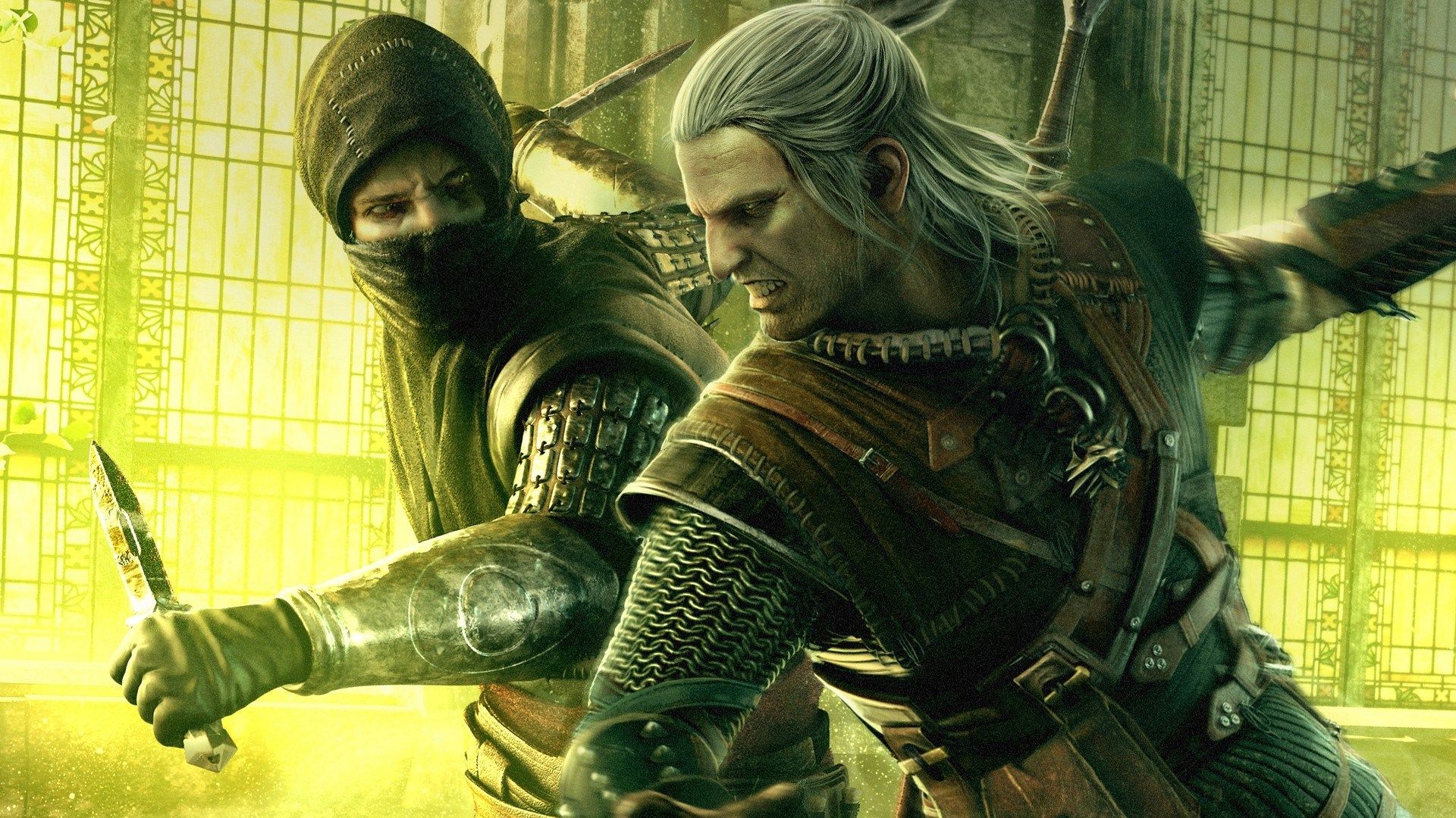 Geralt combattimento The Witcher 2, 1920x1080 1080p, Desktop