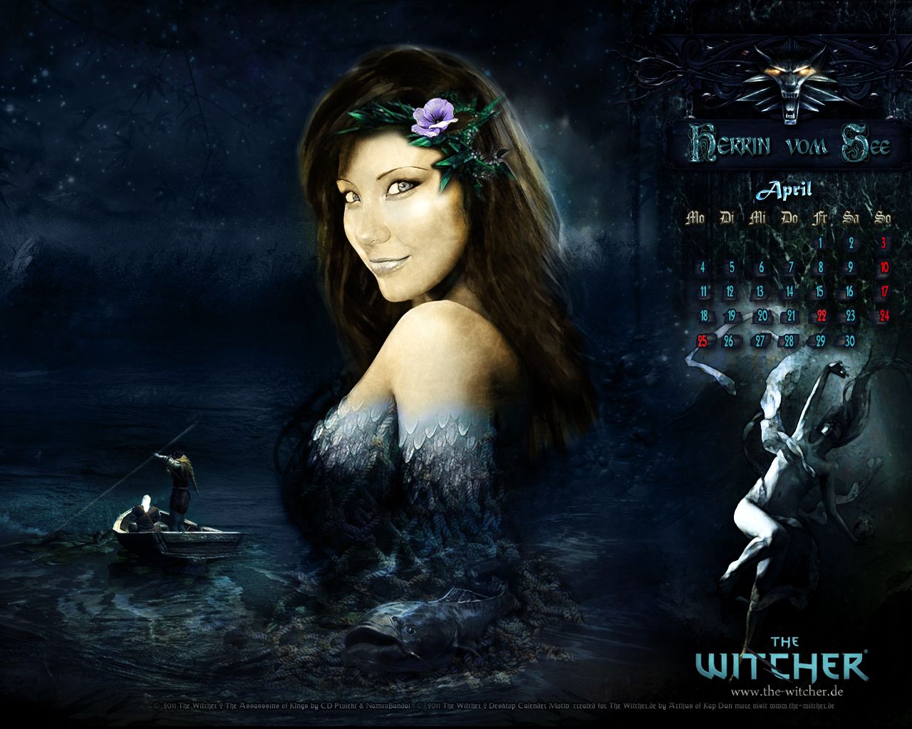 The Witcher, donna con fiore, 1280x1024 HD, Desktop