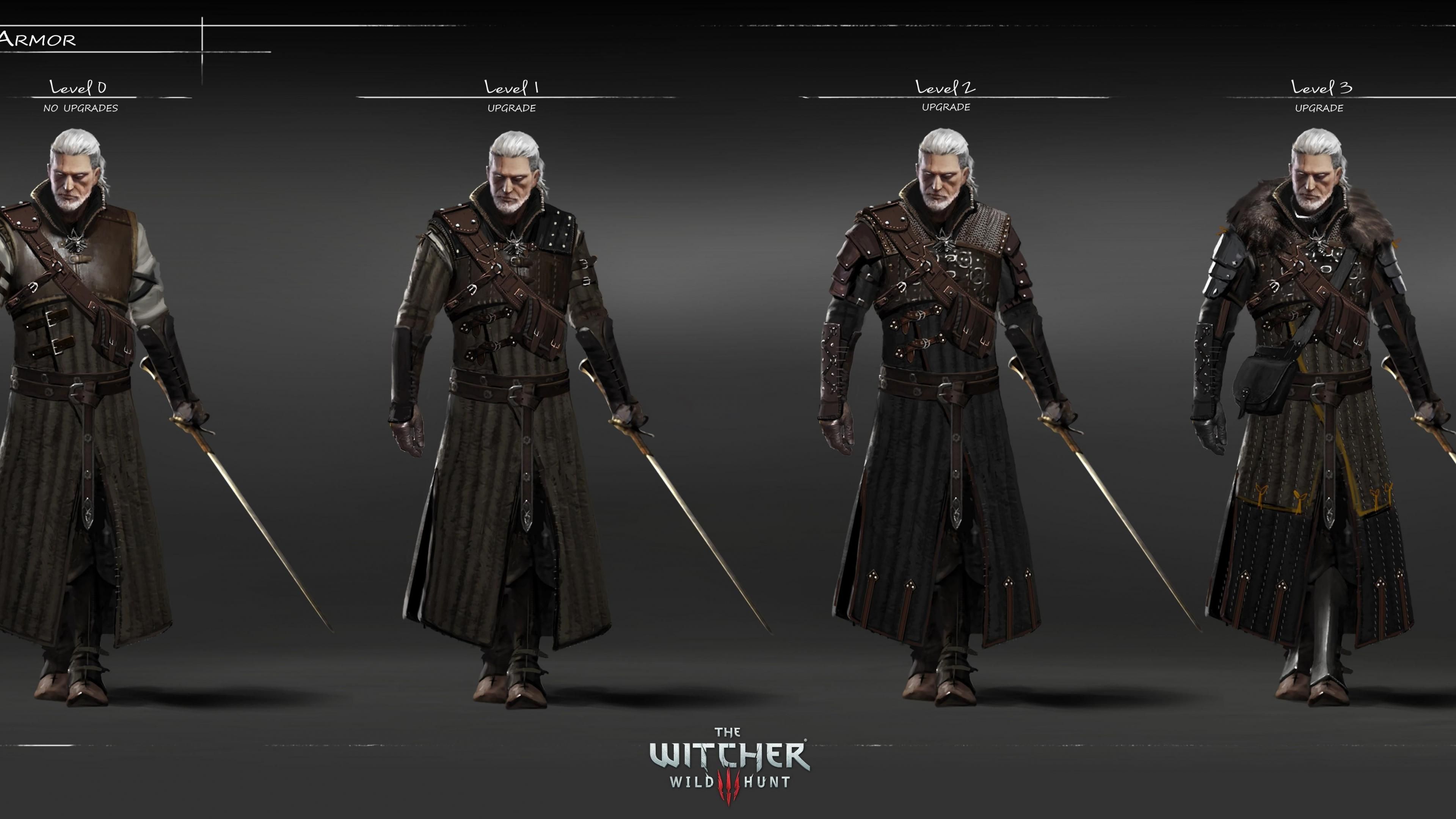 Geralt armature concept art Witcher, 3840x2160 4K Ultra HD, Desktop
