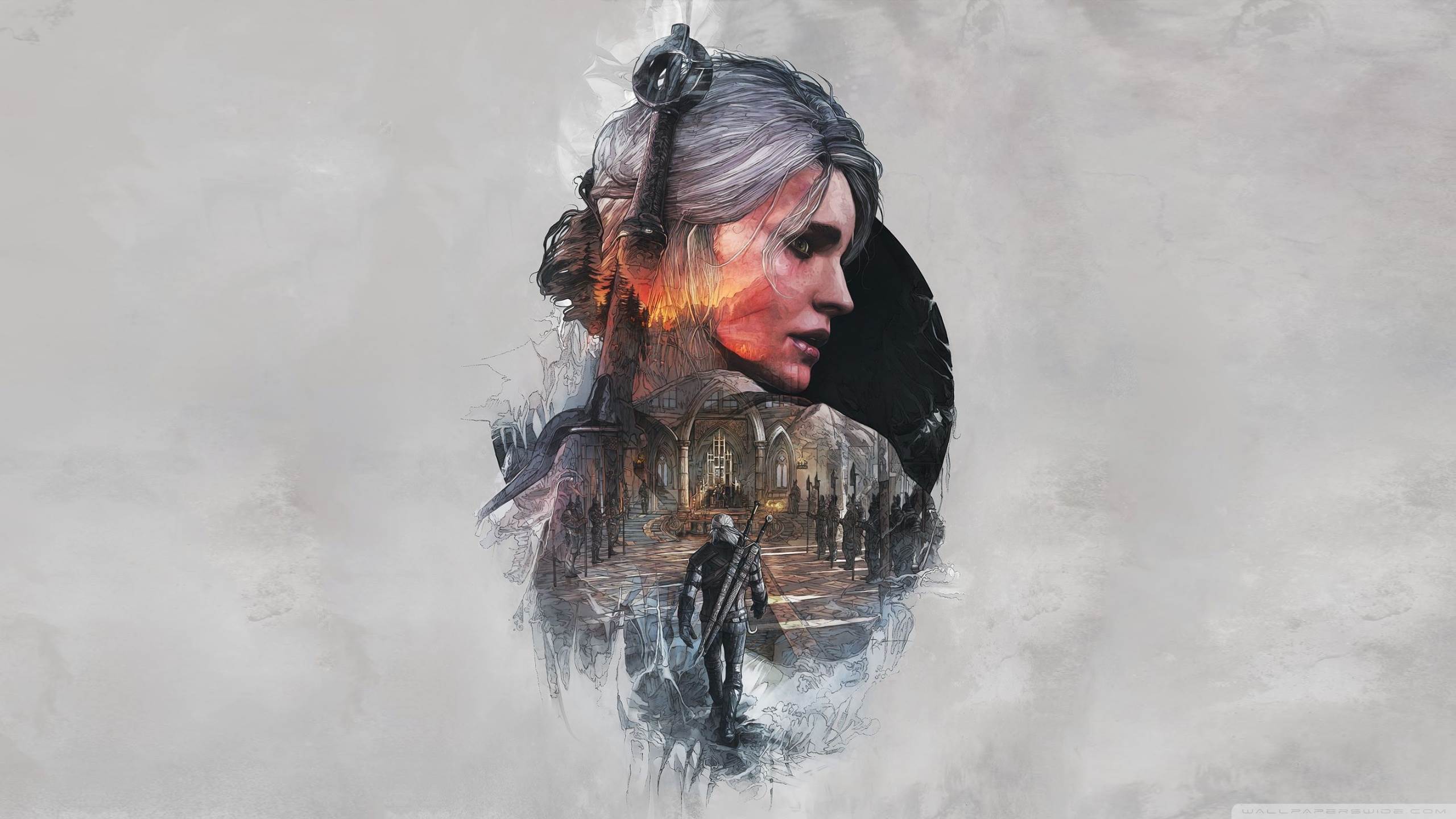 Ciri The Witcher 3 fanart, CD Projekt Red, 2560x1440 2K QHD, PC