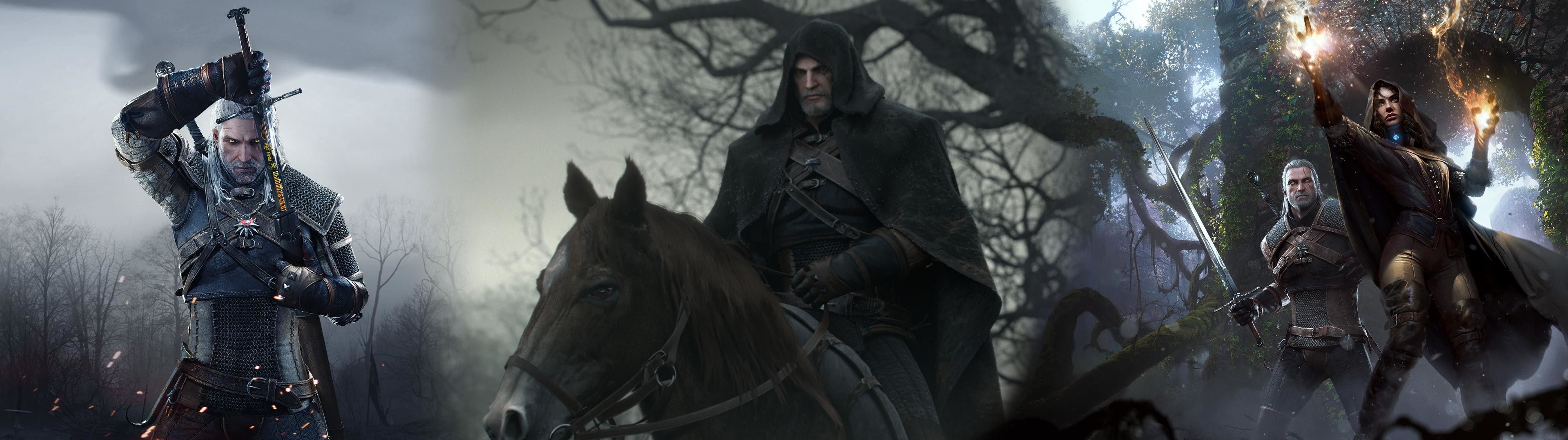 Geralt di Rivia, The Witcher, 3840x1080 Panoramico, Monitor 4K