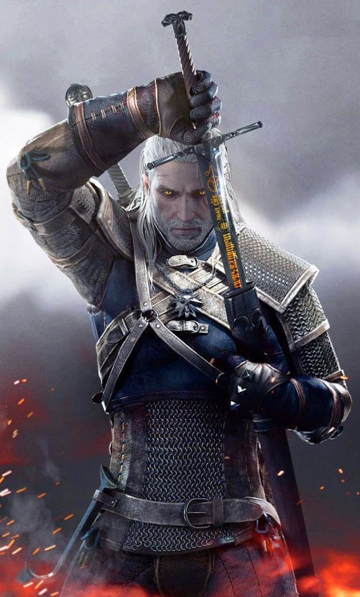 Geralt di Rivia con spada, 723x1200 Full HD Verticale, Xiaomi