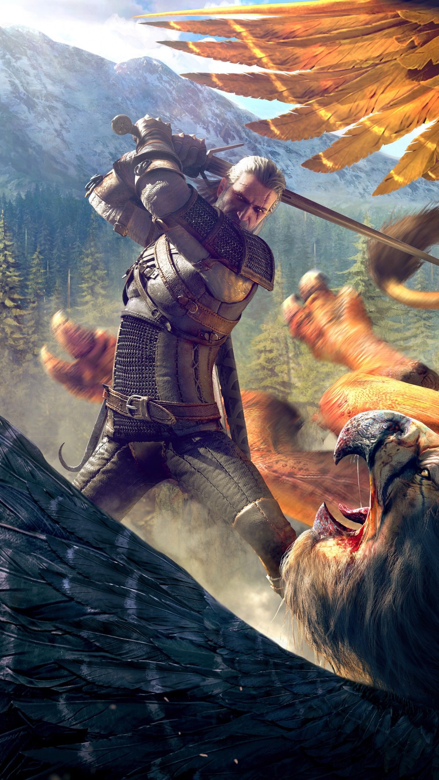 Geralt combatte grifone, 1440x2560 Full HD Verticale, Xiaomi