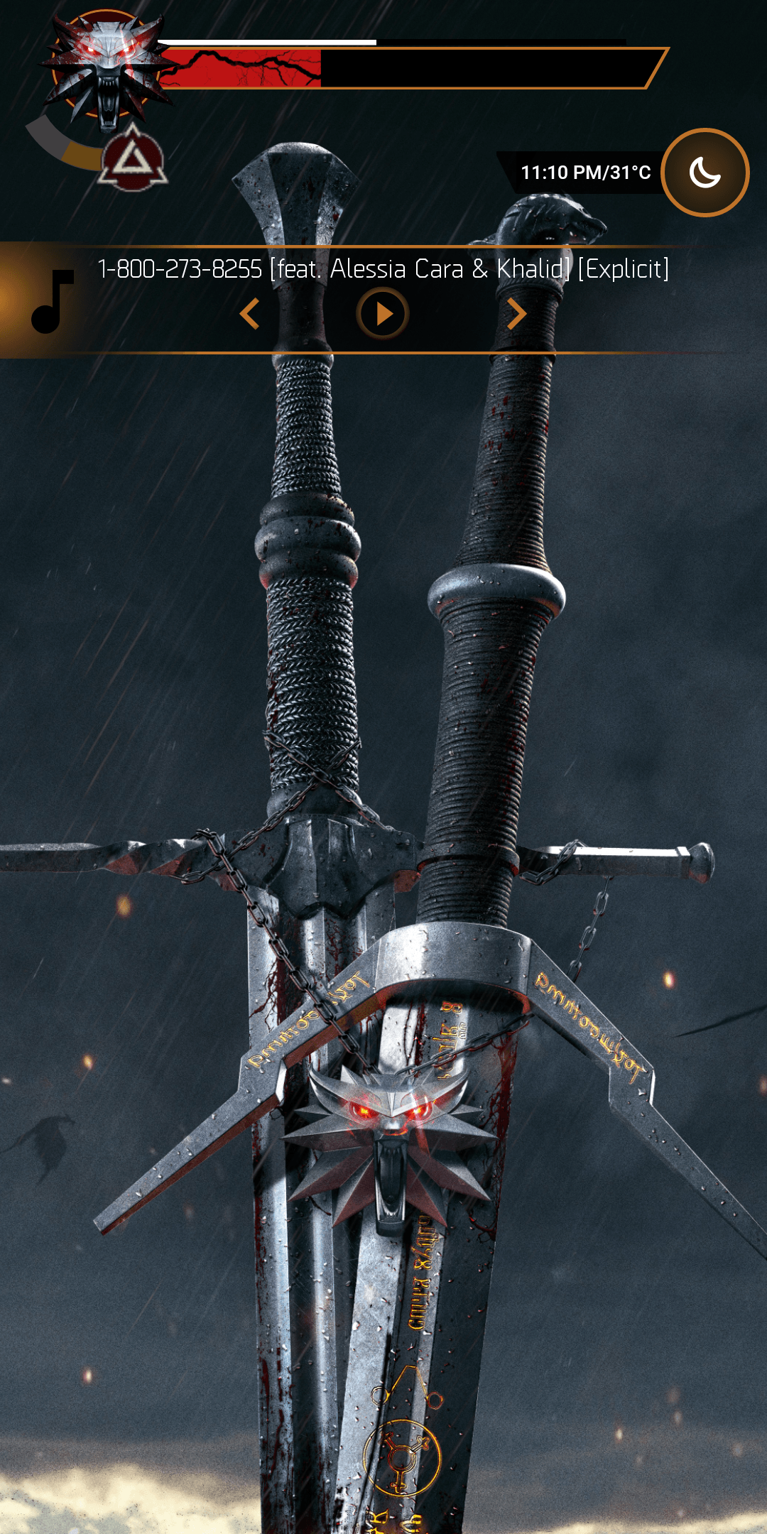 Spade Witcher 3 incrociate, 1080x2160 Verticale, Realme