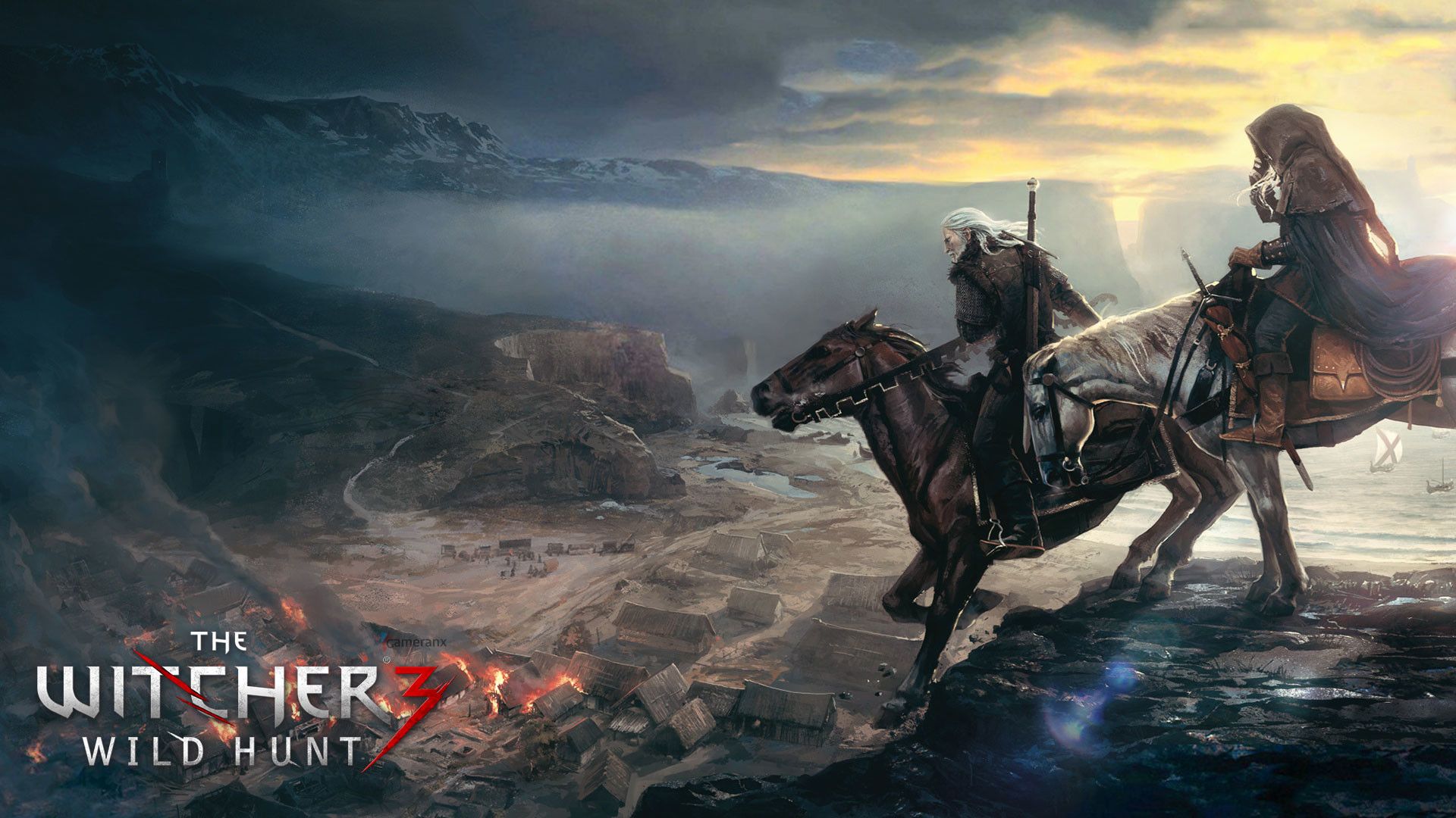 Geralt a cavallo, Witcher 3, The Witcher, 1920x1080 Full HD 1080p, PC