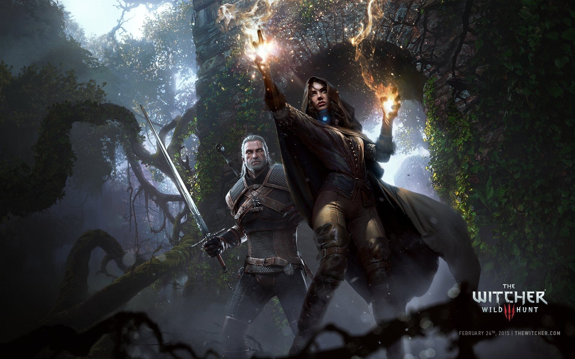 Geralt e Yennefer, The Witcher 3, RPG, 1920x1200 Full HD+, PC