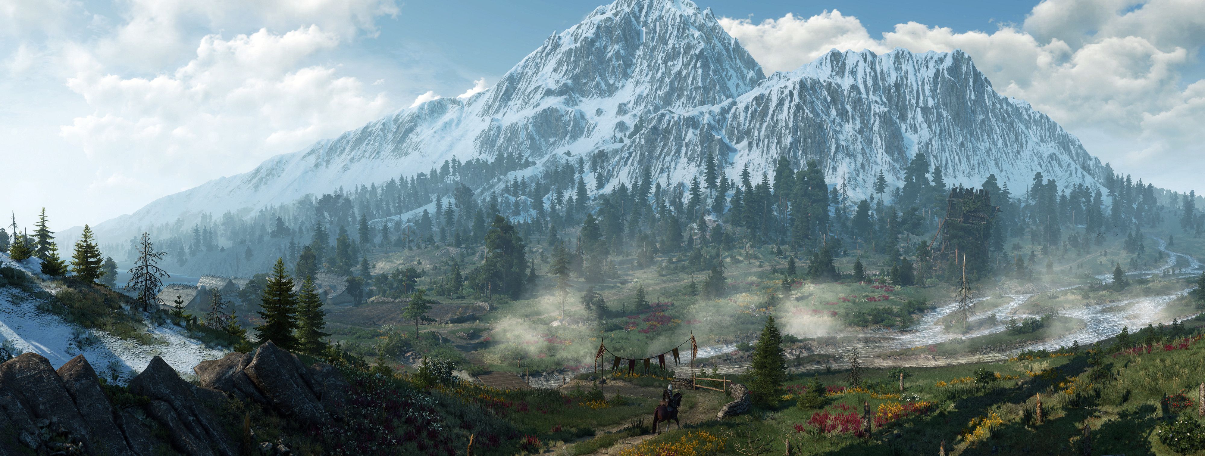 Skellige montagne The Witcher, 4000x1515 21:9, Ultrawide