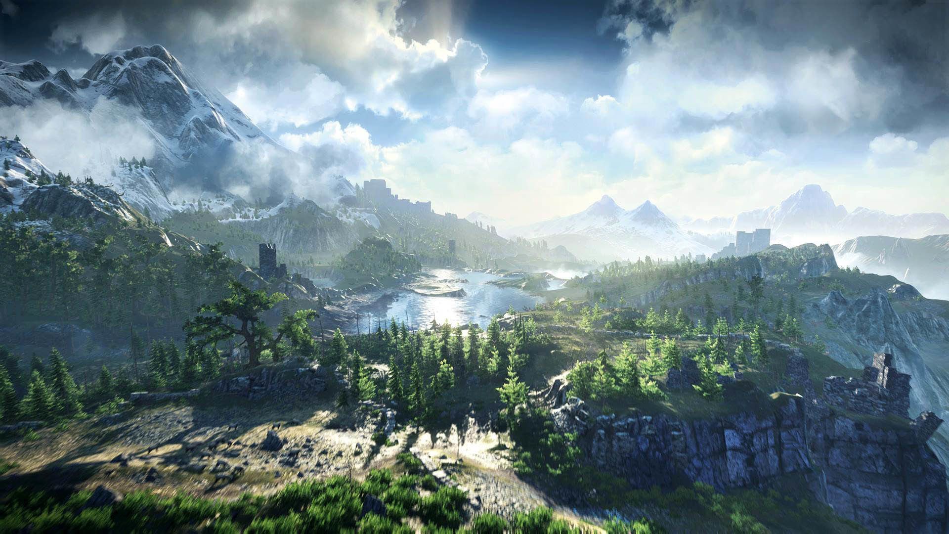 Paesaggio montano The Witcher 3, CD Projekt Red, 1920x1080 1080p, Laptop